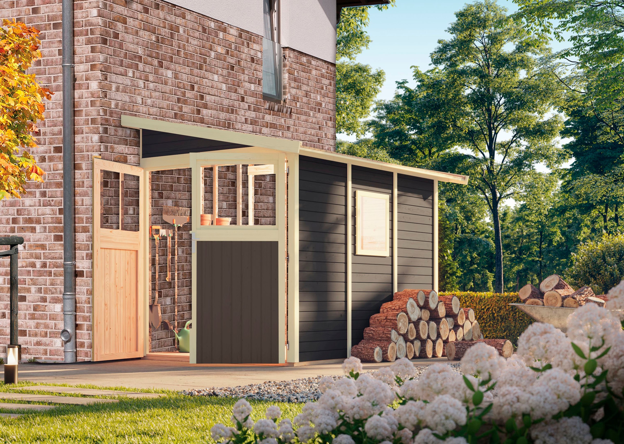 KONIFERA Gartenhaus »Wurmberg 3«, terragrau oder naturbelassen kaufen