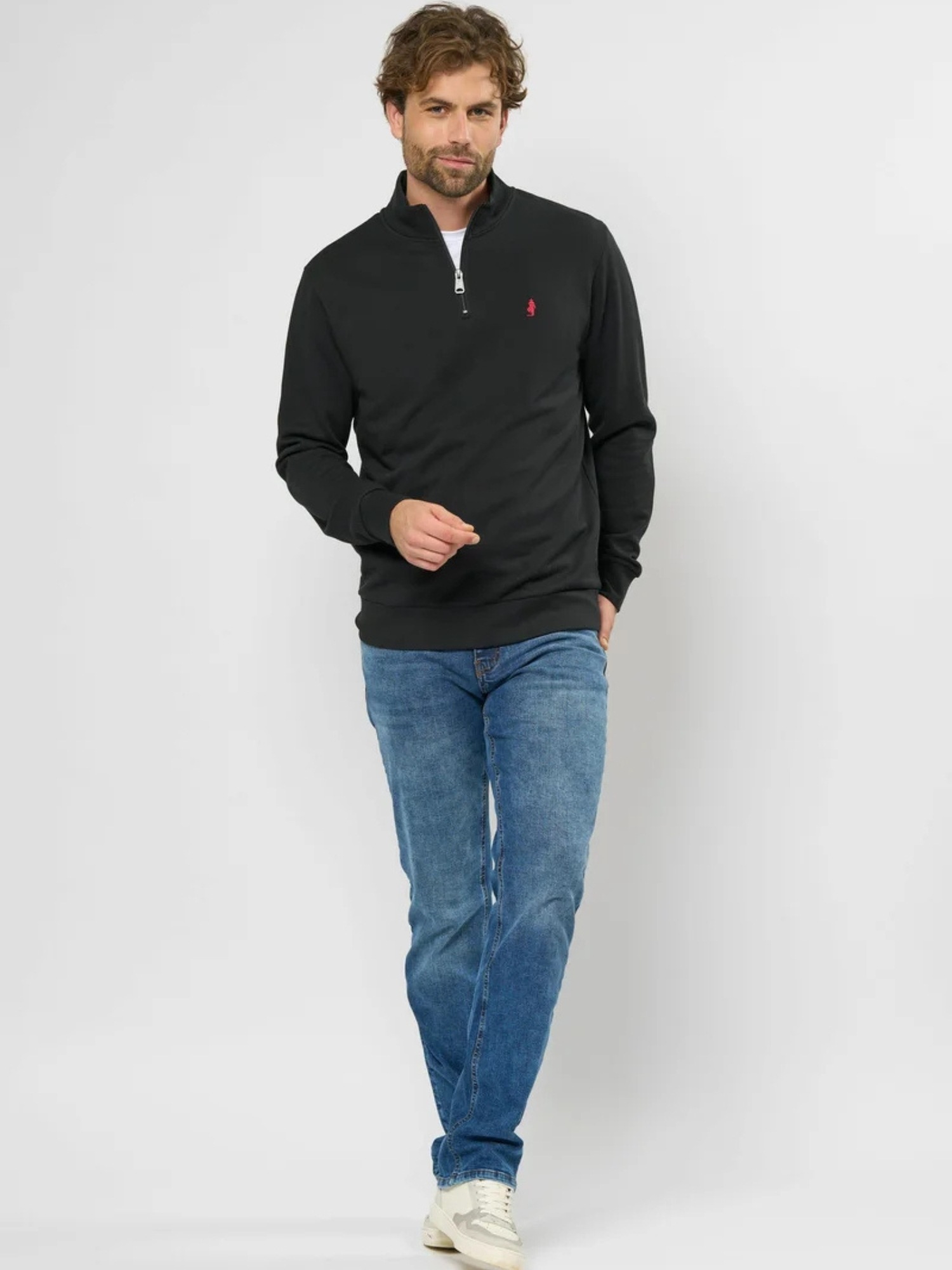 MCS Rundhalspullover »MCS sweatshirt with half-zip MCClement«