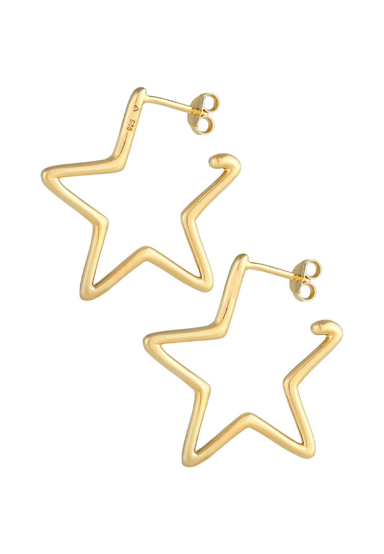 Elli Paar Ohrstecker »Creolen Stecker Stern Astro Filigran 925 Silber«