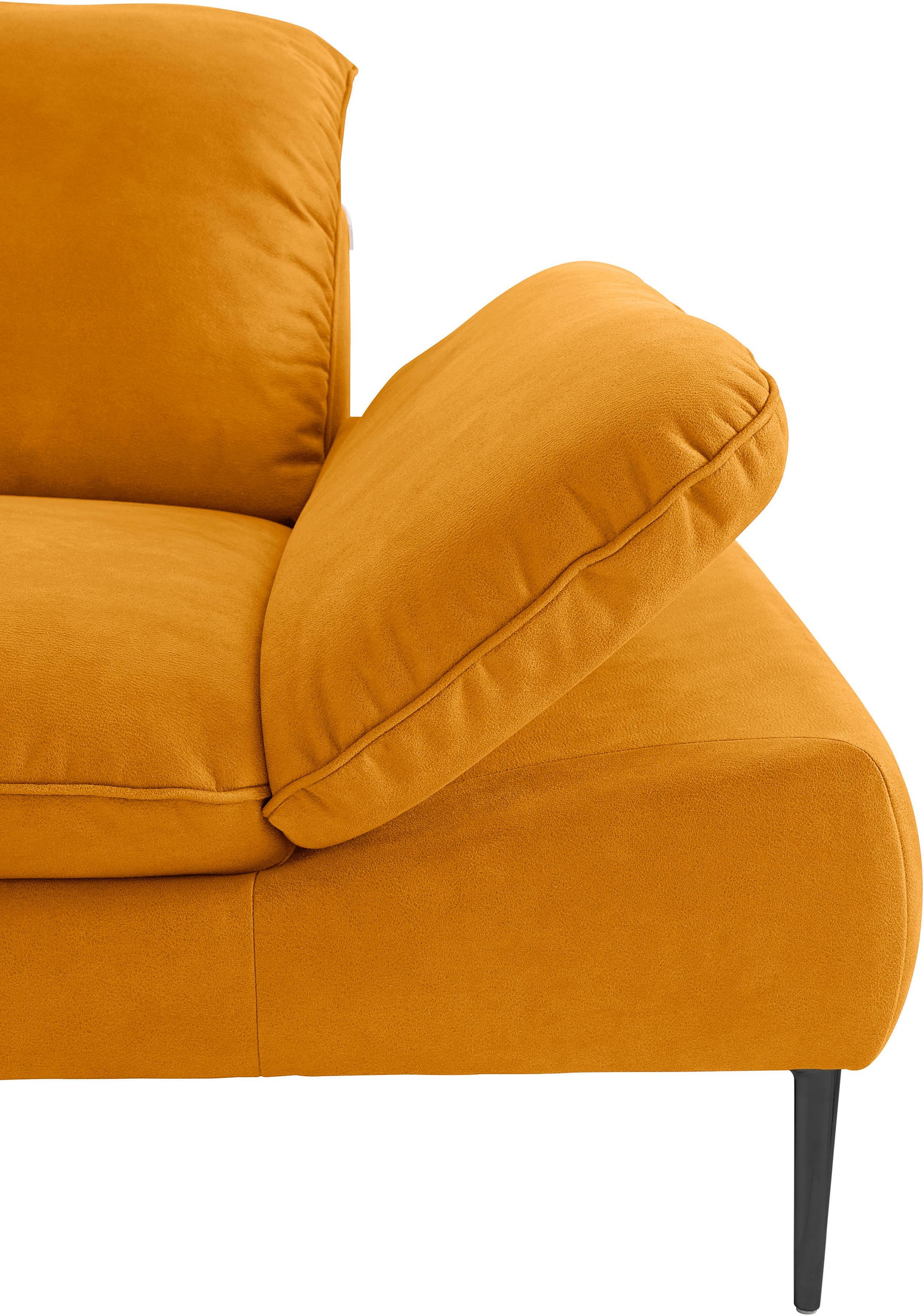 W.SCHILLIG Ecksofa »enjoy&MORE, Designsofa, bequem, zeitlos und elegant, L-Form«, Sitztiefenverstellung, Füße schwarz pulverbeschichtet, Breite 340 cm