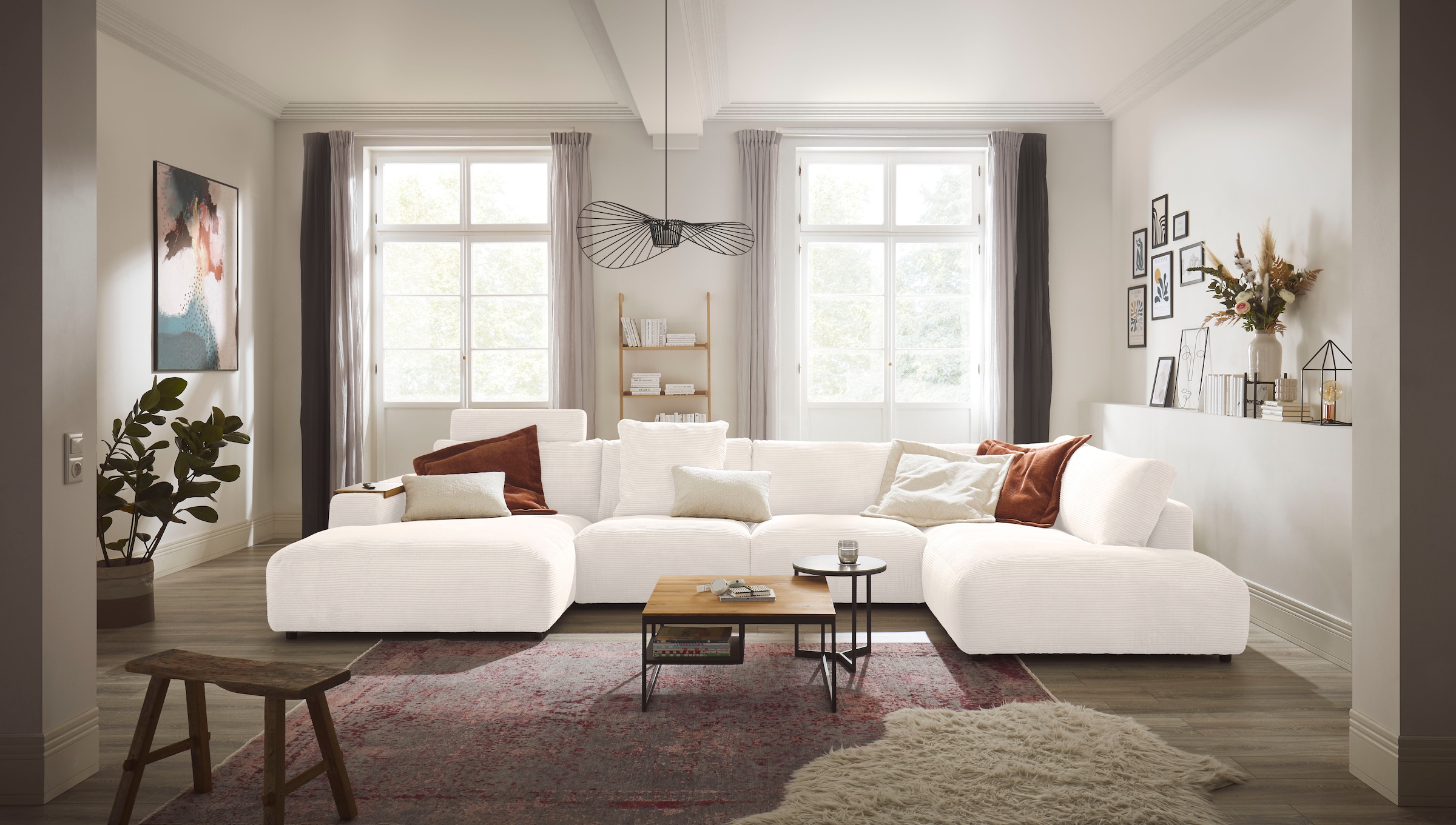 Musterring Wohnlandschaft »Lucia U-Form«, Verschiedene Farben, inkl. Kopfstütze, Gesamtbreite 434 cm