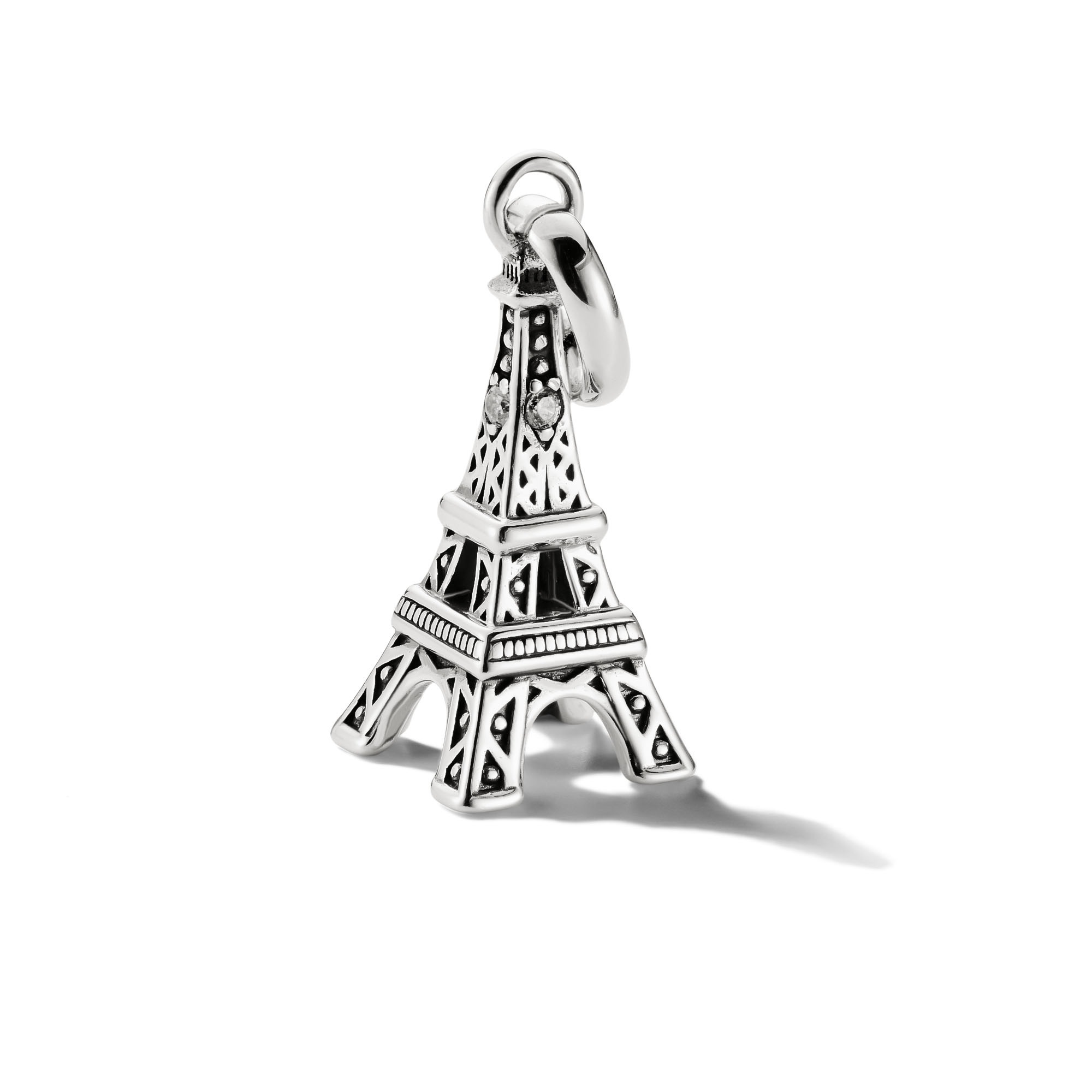 THOMAS SABO Charm-Einhänger »Charm Eiffelturm-Design - Connect, CC1283-643-14«, mit Zirkonia (synth.)