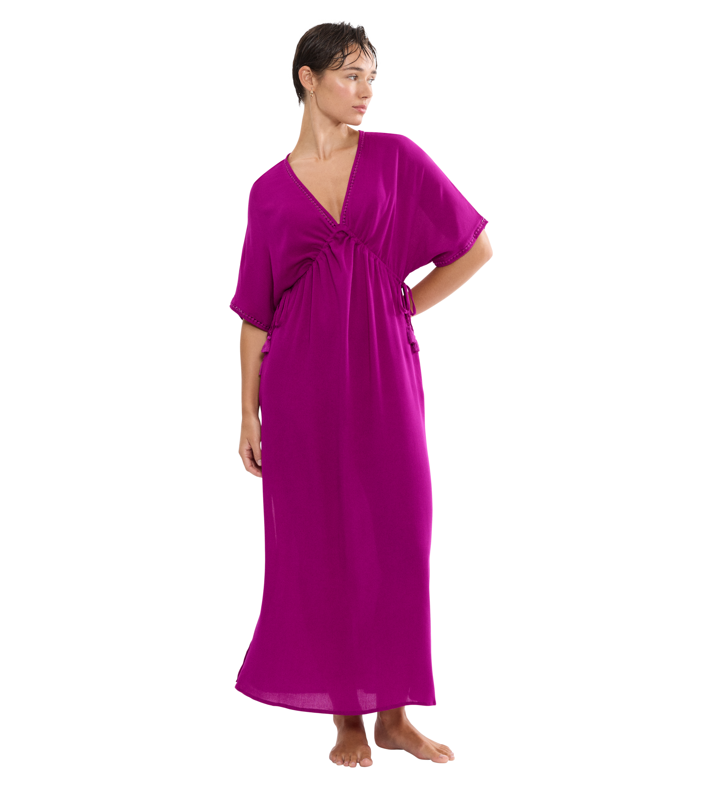 Triumph Strandkleid mit tiefem V-Ausschnitt und halb langem Arm