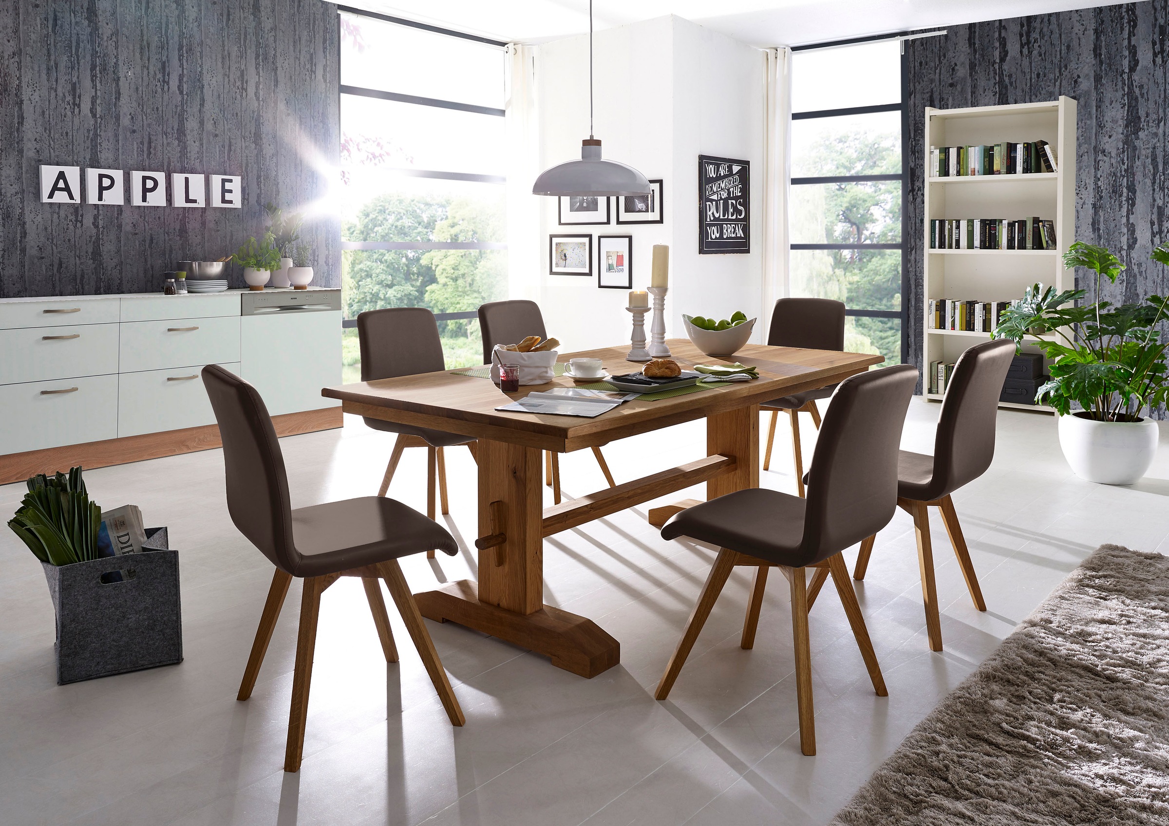 massivline&more 4-Fußstuhl »Karla« (Set) 2 Stk.Gestell aus Massivholz günstig online kaufen