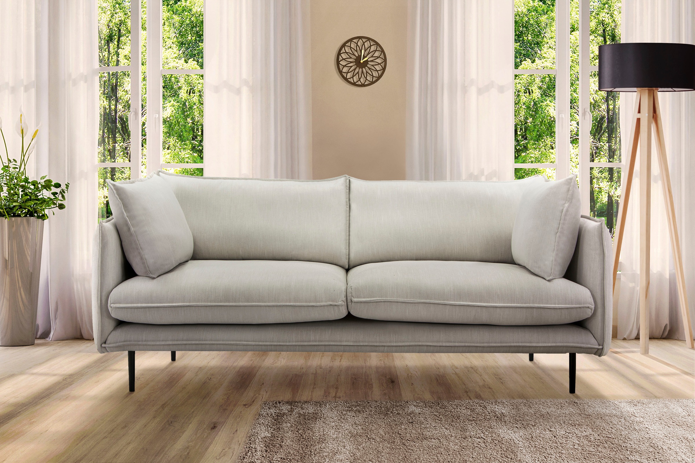 Home affaire 3-Sitzer »Somba« mit dickem Keder und eleganter Optik günstig online kaufen