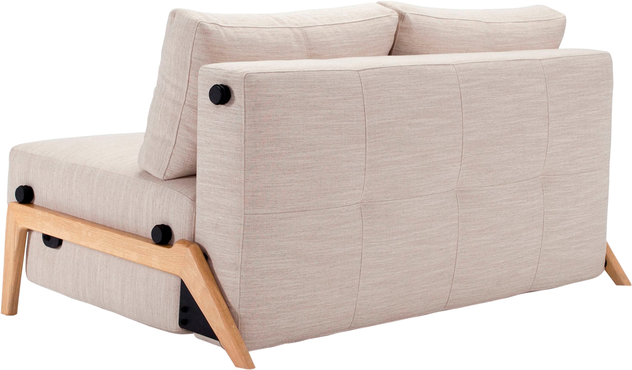 INNOVATION LIVING ™ Schlafsofa »Cubed hochwertige Schlaffunktion, Design und extra Komfort,«, kompaktes Klappsofa mit Füßen aus Eiche