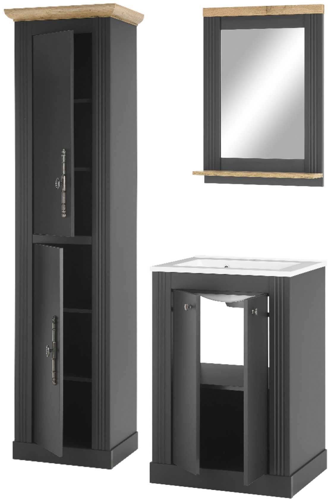 Home affaire Badmöbel-Set »WESTMINSTER, Bad im Landhausstil, 3-teiliges Bad günstig online kaufen