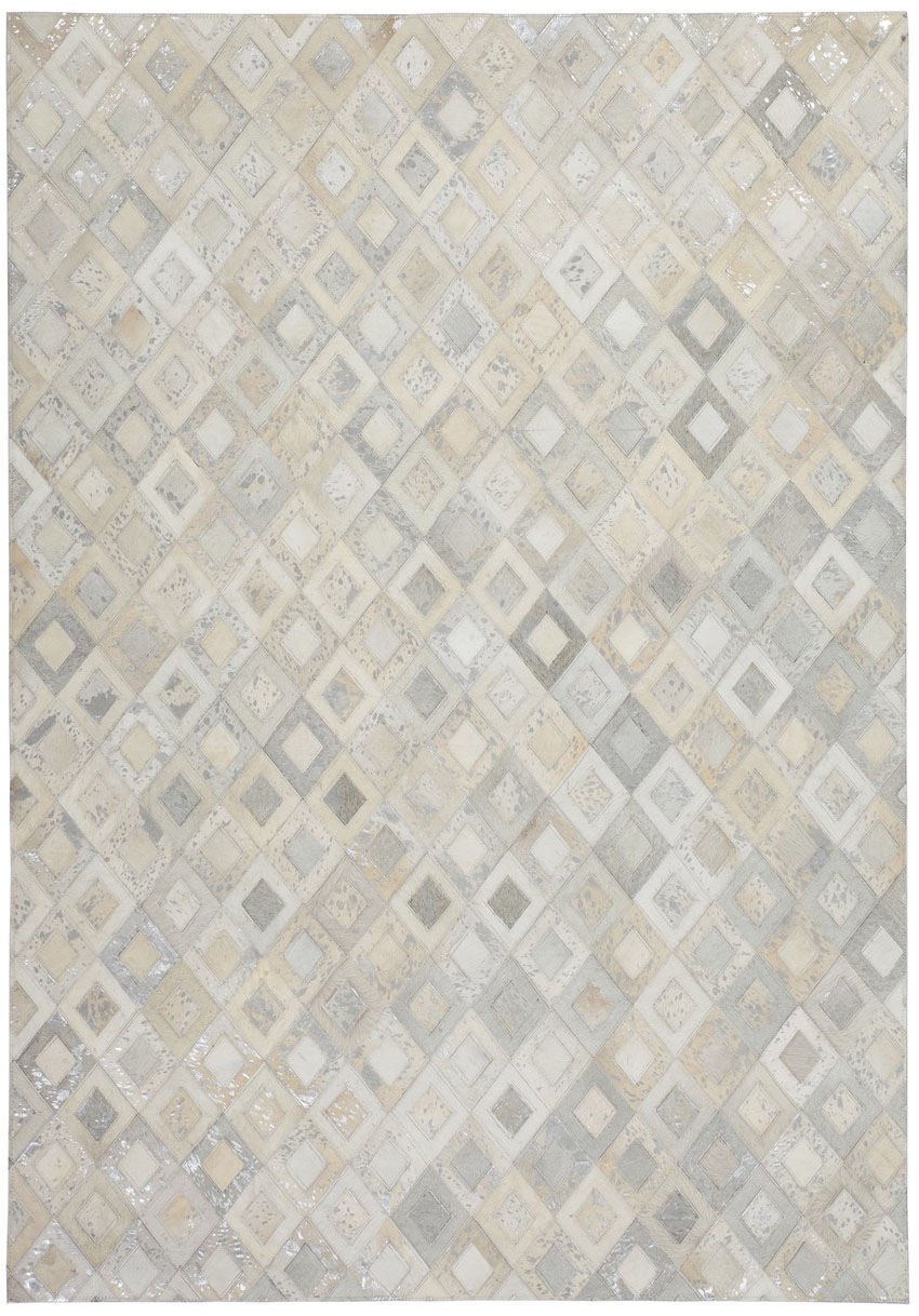 Kayoom Teppich »Spark 110« rechteckig 8 mm Höhe 100% Leder, metallische Eff günstig online kaufen