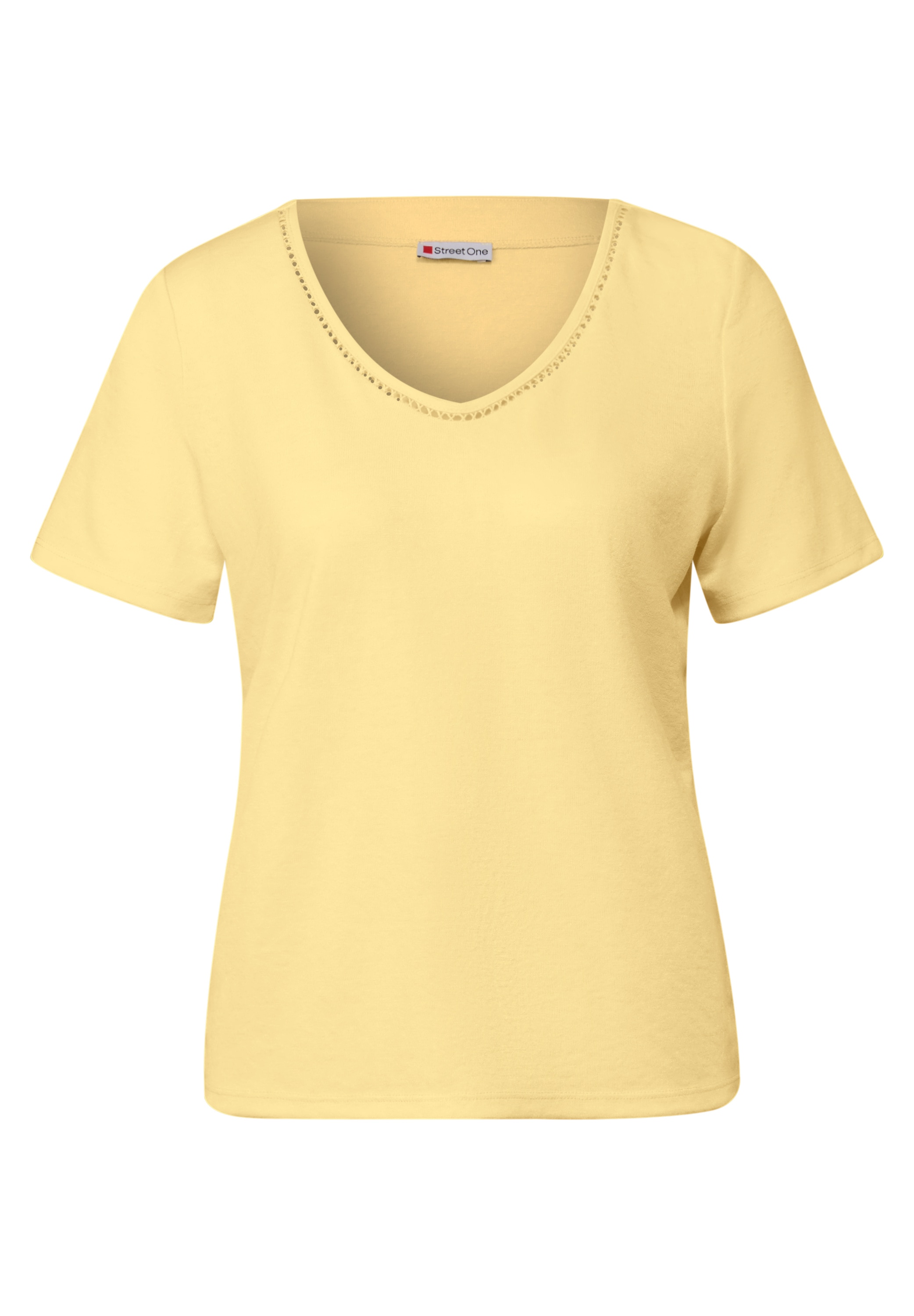 STREET ONE T-Shirt, mit Häkel-Details und Viskose