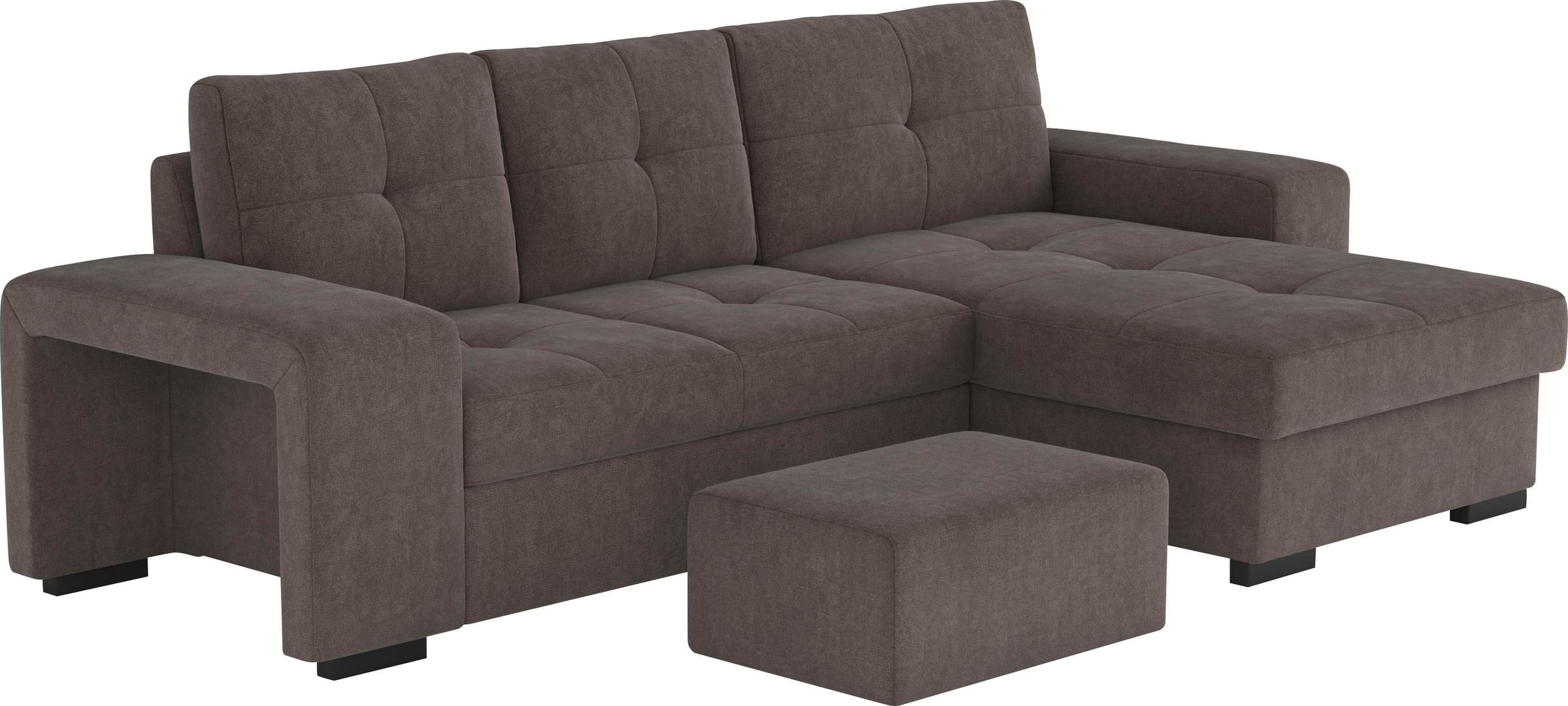 COTTA Ecksofa »Mattina L-Form«, mit Hocker, wahlweise mit Bettfunktion & Bettkasten