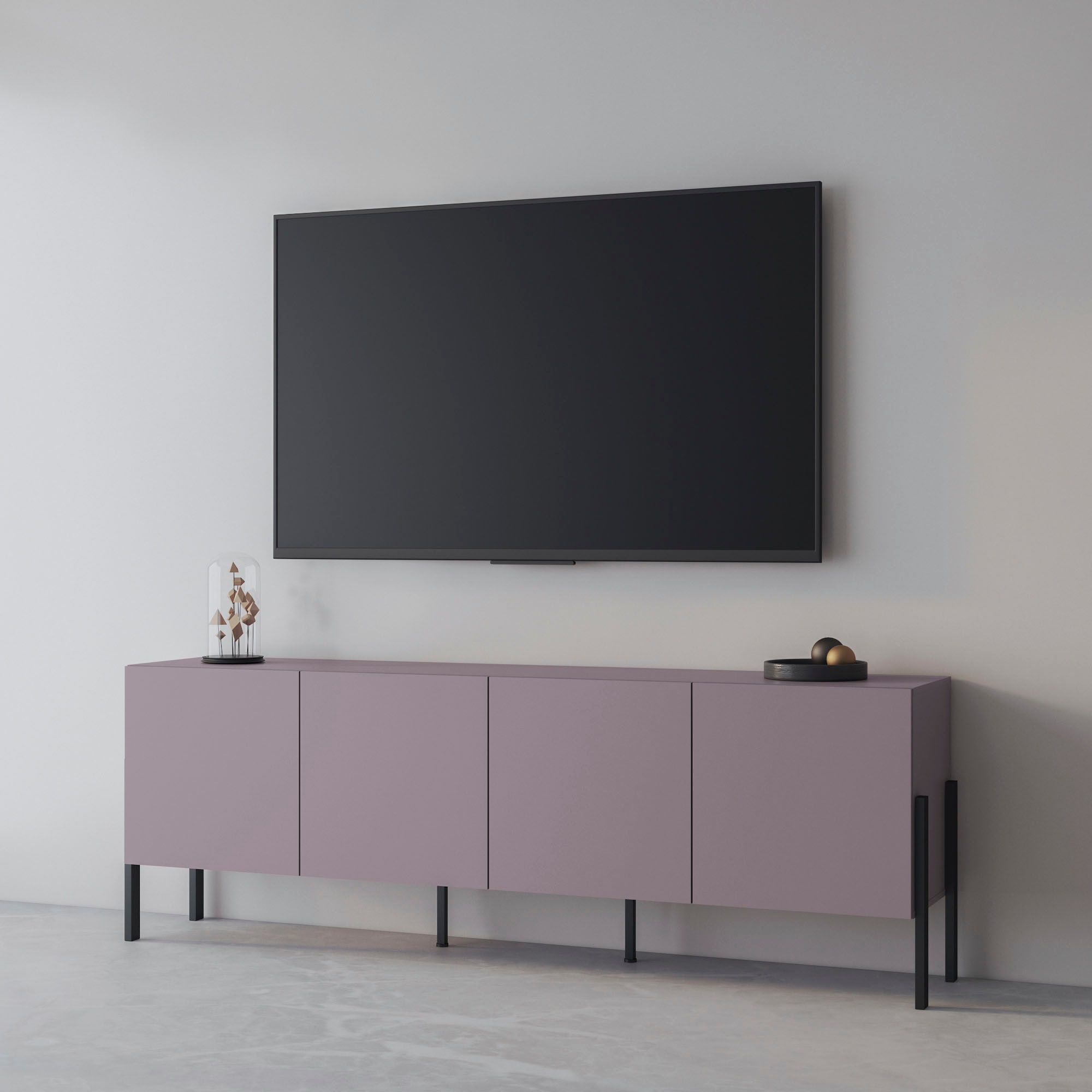 INOSIGN Kommode »Jukon,Breite 200 cm, moderne grifflose Kommode,4 Türen«, Sideboard, Anrichte viel Stauraum, push-to-open-Funktion