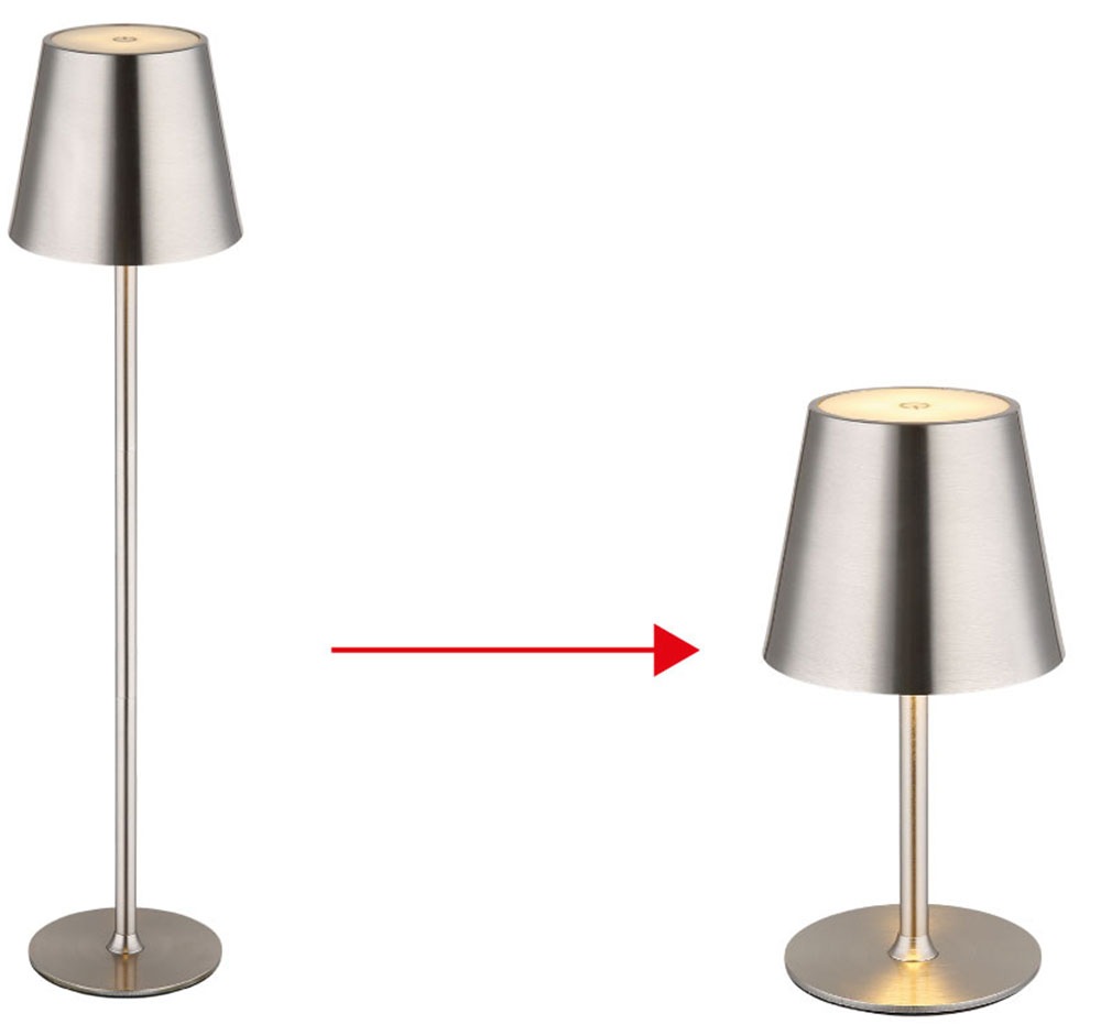 GLOBO LIGHTING Tischleuchte »VANNIE« LED-Modul 1 Stk. Warmweiß Tischlampe Nachttischlampe Deko-Tischleuchte Schlafzimmer