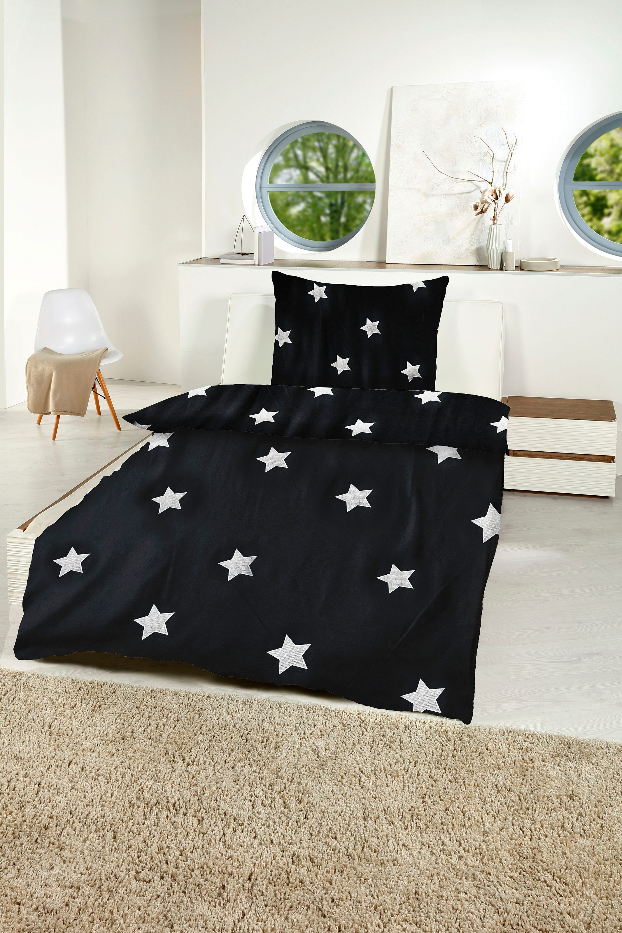 Gold-Line Bettwäsche »Metallic Sterne«, hochwertiger Metallicdruck günstig online kaufen