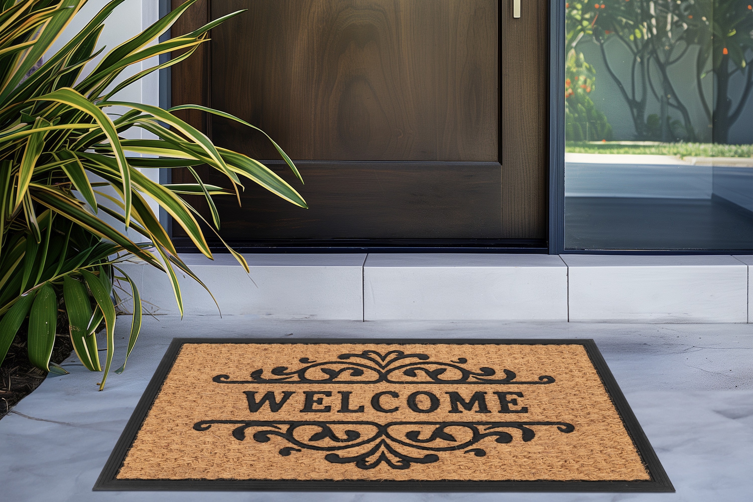 Kayoom Fußmatte »Entry 225« rechteckig 11 mm Höhe Türmatte, Kokos Gummi, Eingang, Welcome