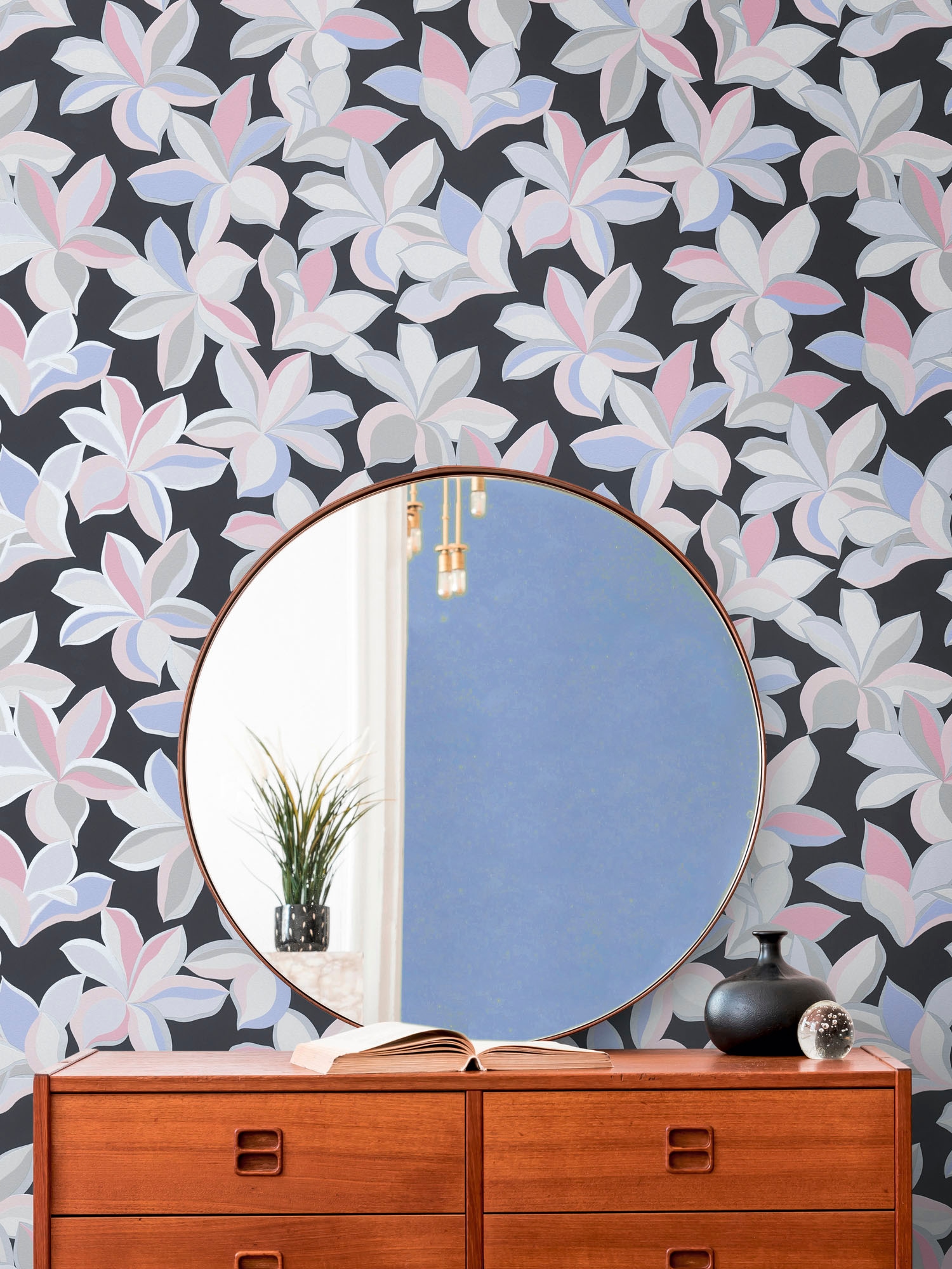 living walls Vliestapete »House of Turnowsky Designertapete Floral«, matt-leicht glänzend, Blumentapete Tapeten Wohnzimmer Schlafzimmer Küche modern Design Optik