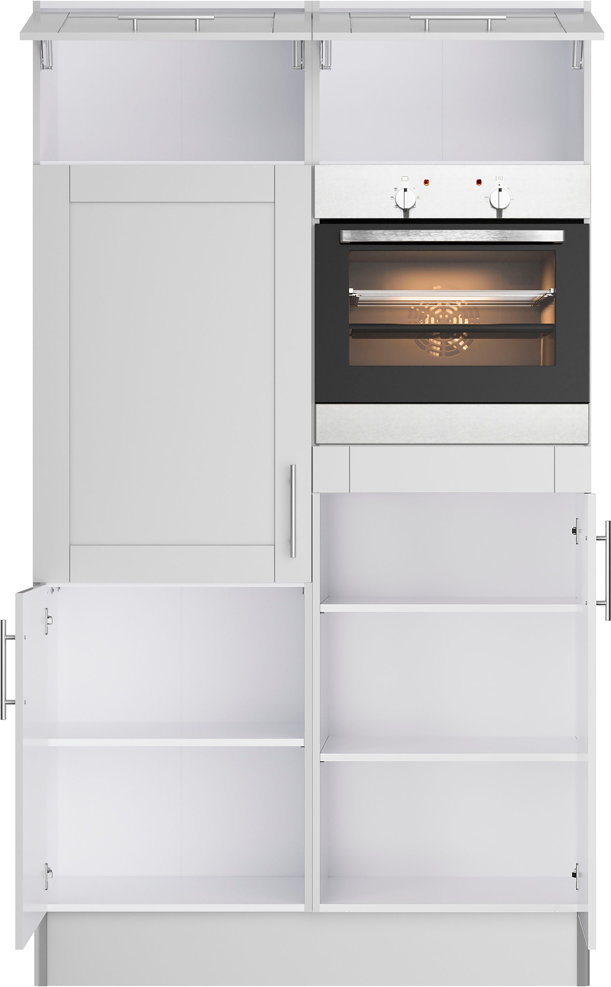 OPTIFIT Küche »Ahus, Back-/Kühlmodul«, Breite 120 cm, wahlw. mit E-Geräten, Soft Close Funktion, MDF Fronten