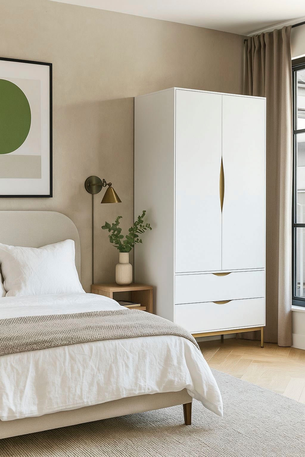 andas Kleiderschrank »KOBE« Schöne Griffe, viel Stauraum, Breite 80 cm, FSC®-zertifiziert