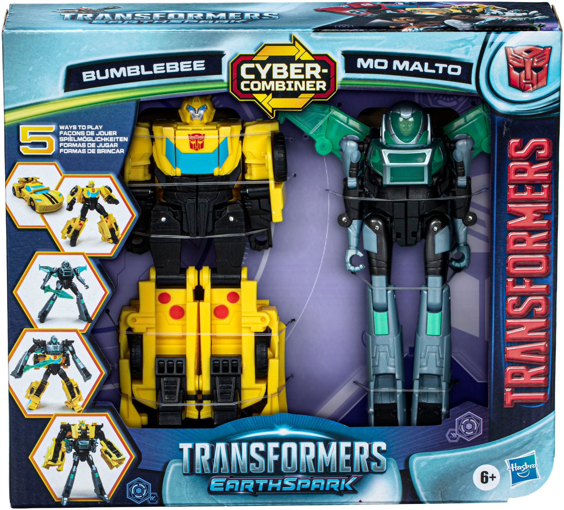 Hasbro Actionfigur »Transformers EarthSpark, Cyber-Combiner Bumblebee und Mo Malto«