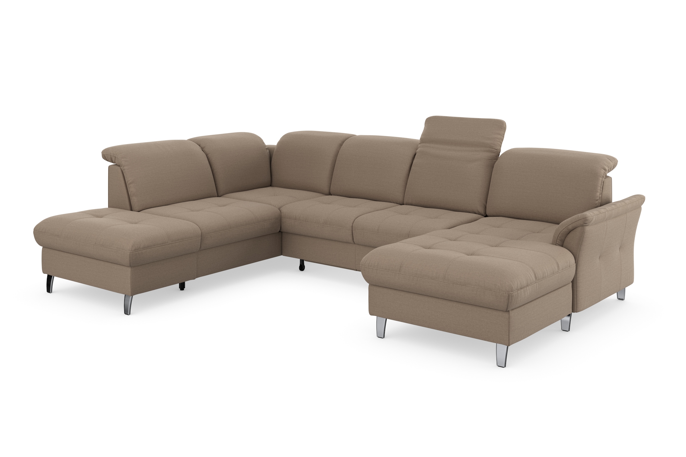 sit&more Wohnlandschaft »Maggiore U-Form«, wahlweise mit Kopfteilverstellung, Bettfunktion und Stauraum