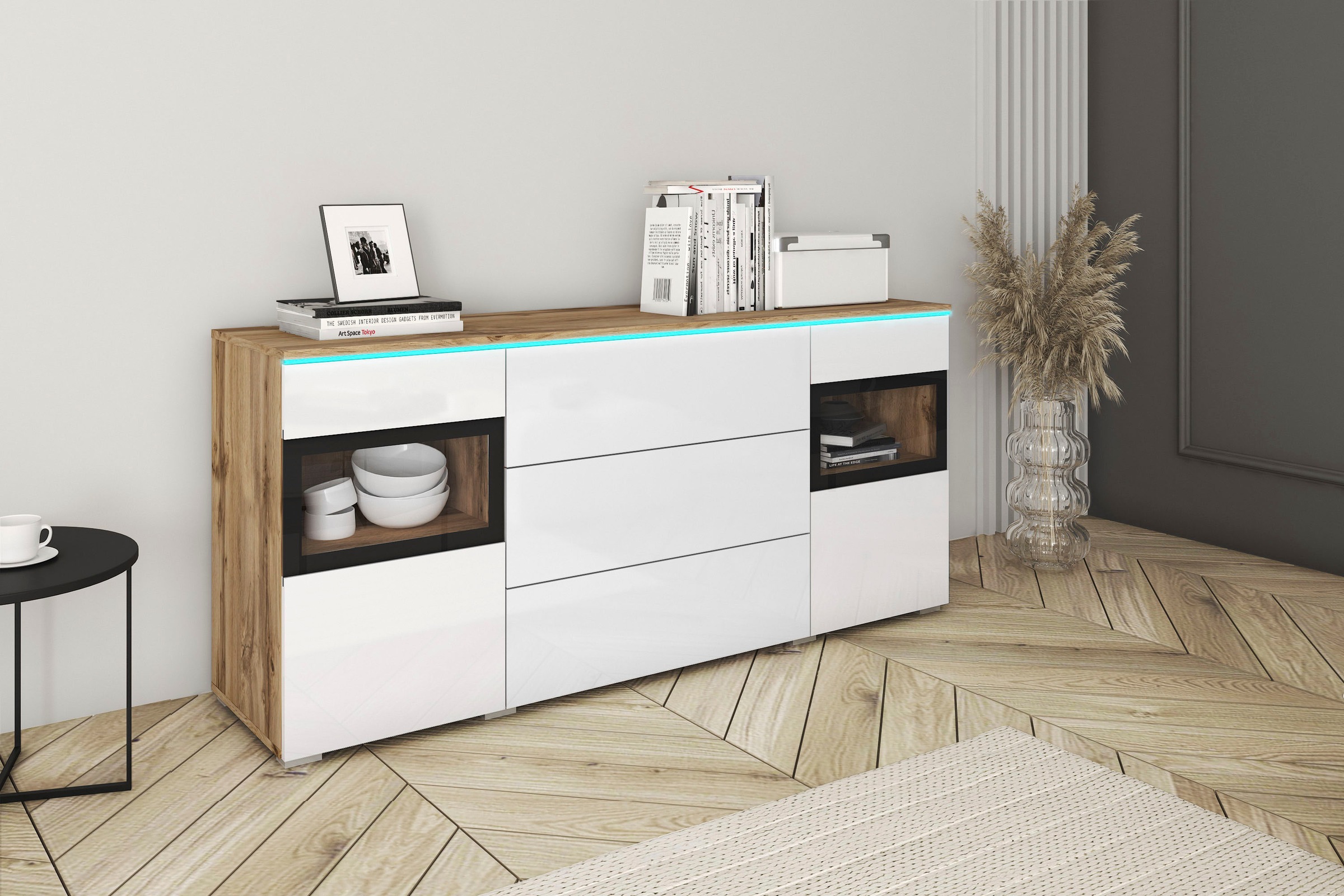 INOSIGN Sideboard »VERA« Moderne grifflose Kommode,verstellbare Einlegeböde günstig online kaufen