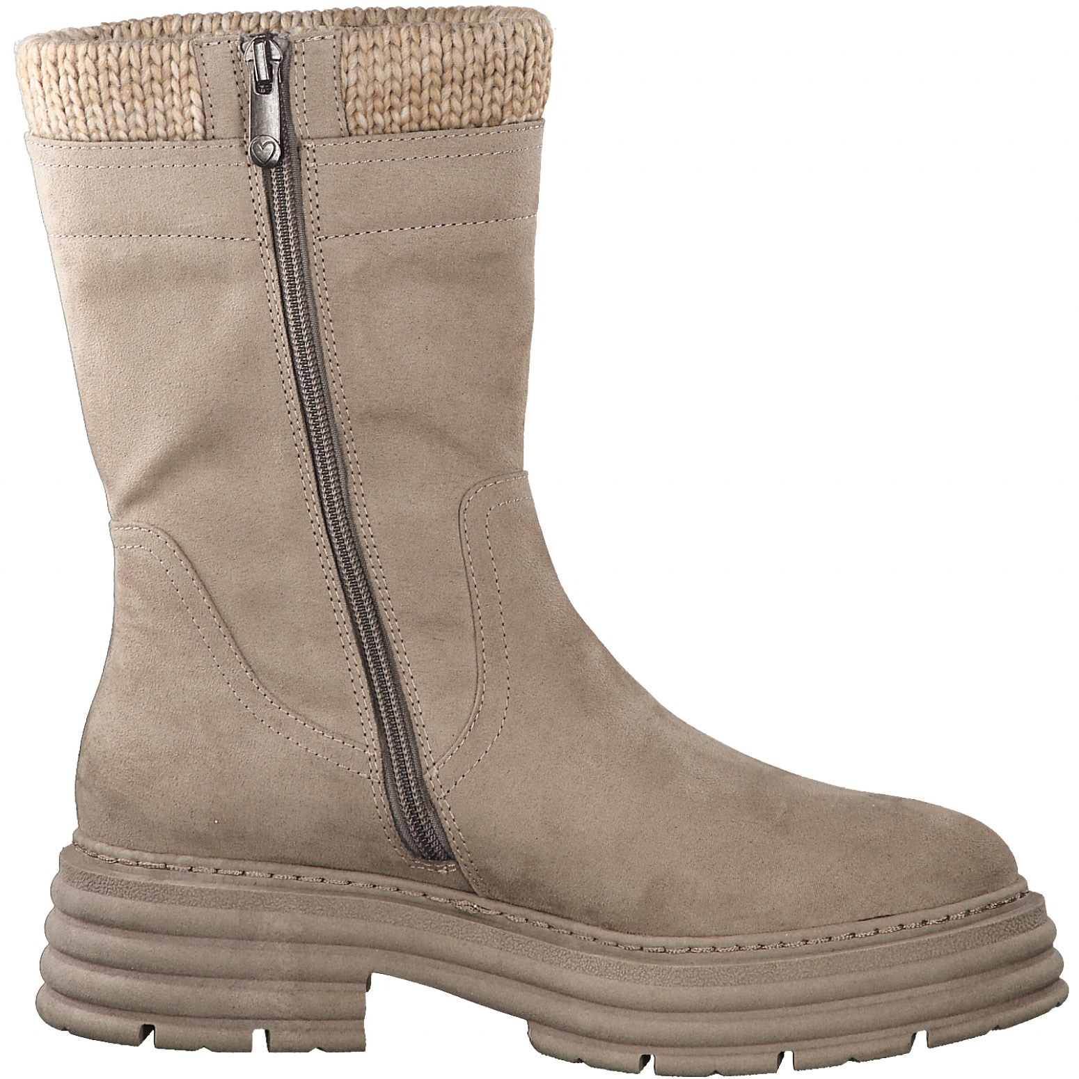 MARCO TOZZI Stiefel, mit Strickbesatz am Schaftrand