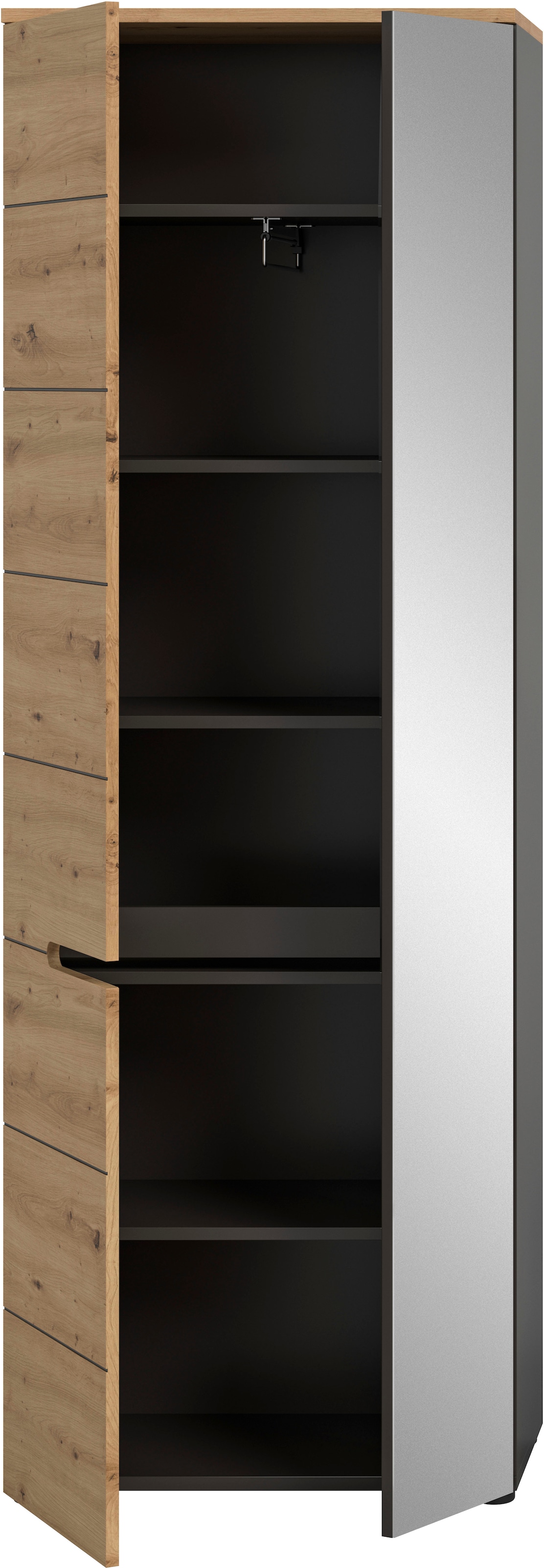 INOSIGN Garderobenschrank »REHAT, TOPSELLER!, Höhe 190cm, 2 Türen, 6 Fächer, 1 Kleiderstange«, Garderobe, Flurschrank, Dielenschrank, Kleiderschrank, Garderobenmöbel
