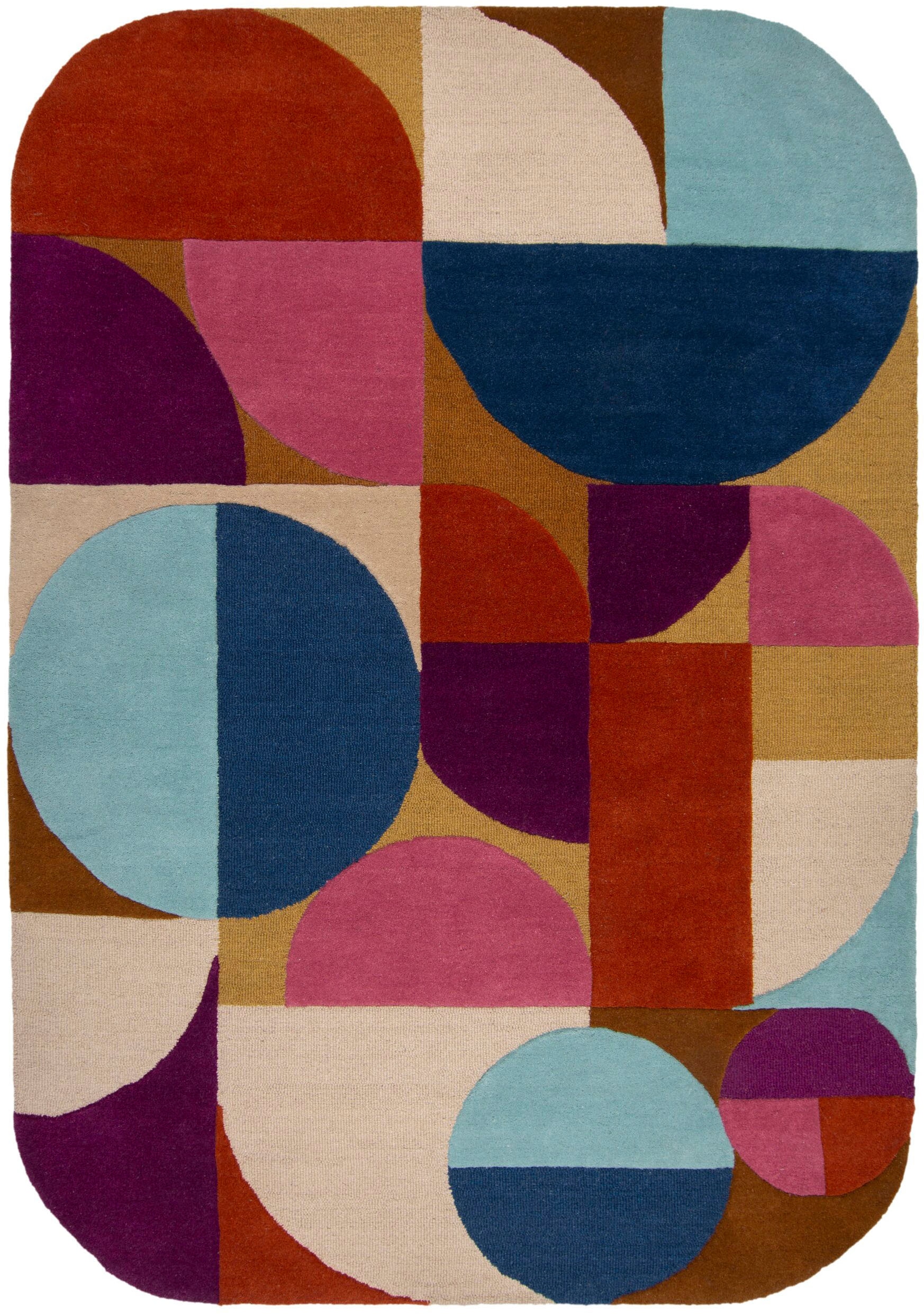 FLAIR RUGS Wollteppich »Mia Arch« rechteckig 12 mm Höhe mit gebogener Kante günstig online kaufen