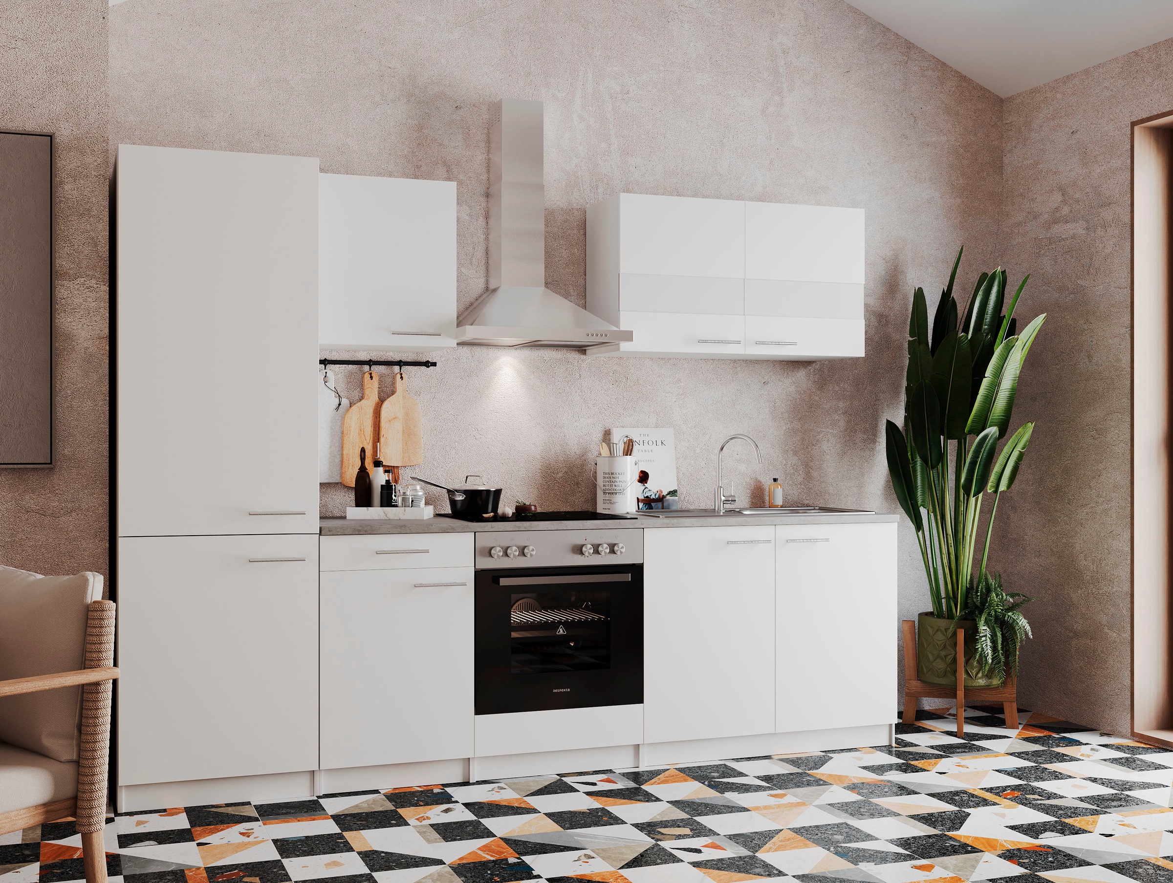 RESPEKTA Küchenzeile »Malia« Breite 270 cm, mit Soft-Close, in exklusiver K günstig online kaufen