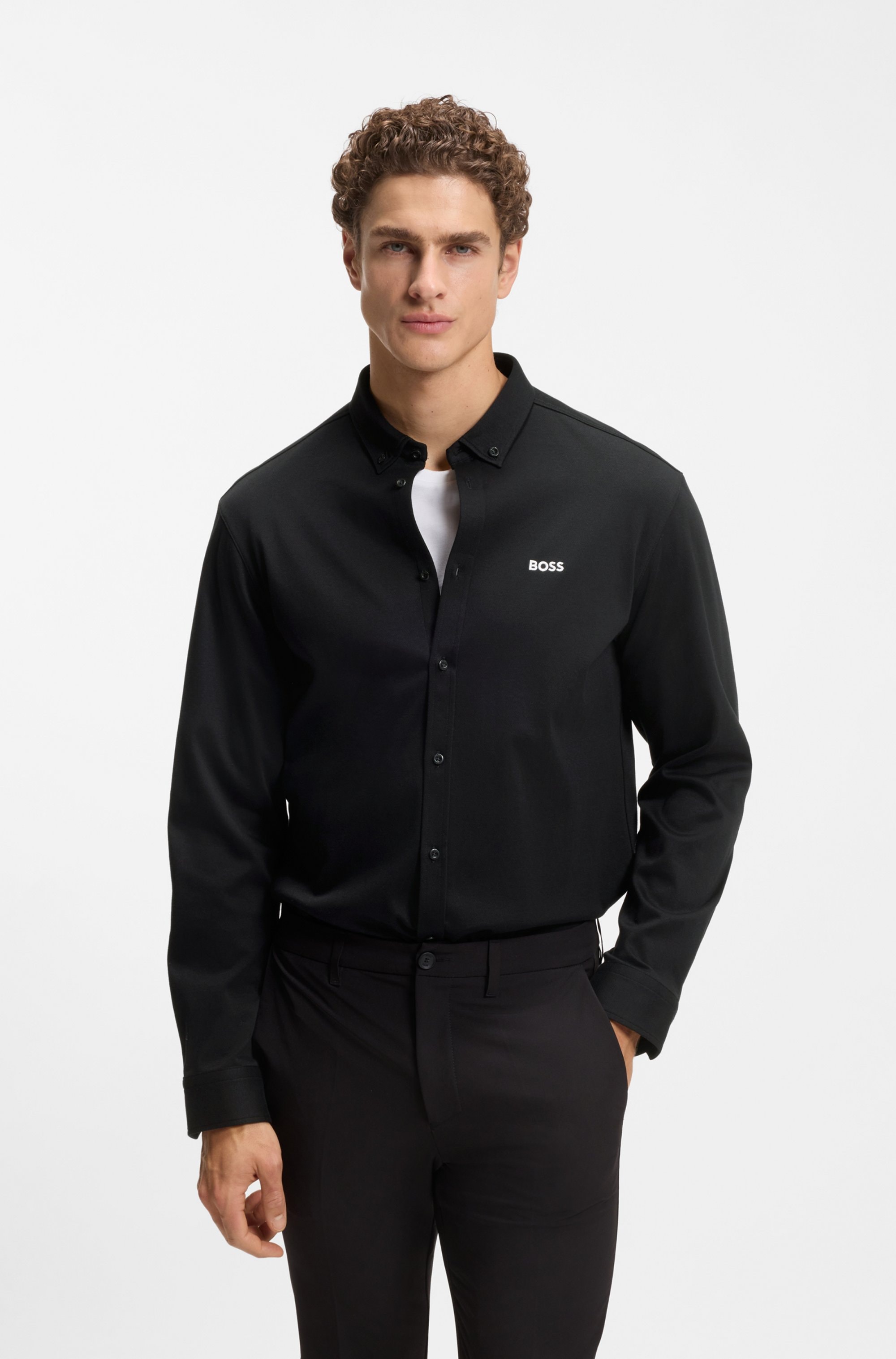 BOSS GREEN Langarmhemd »B MOTION L« mit Logo-Druck
