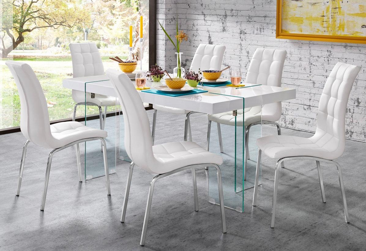 INOSIGN 4-Fußstuhl »Lila« (Set) 2 Stk.(2 Stück) Bezug in Kunstleder, verchr günstig online kaufen