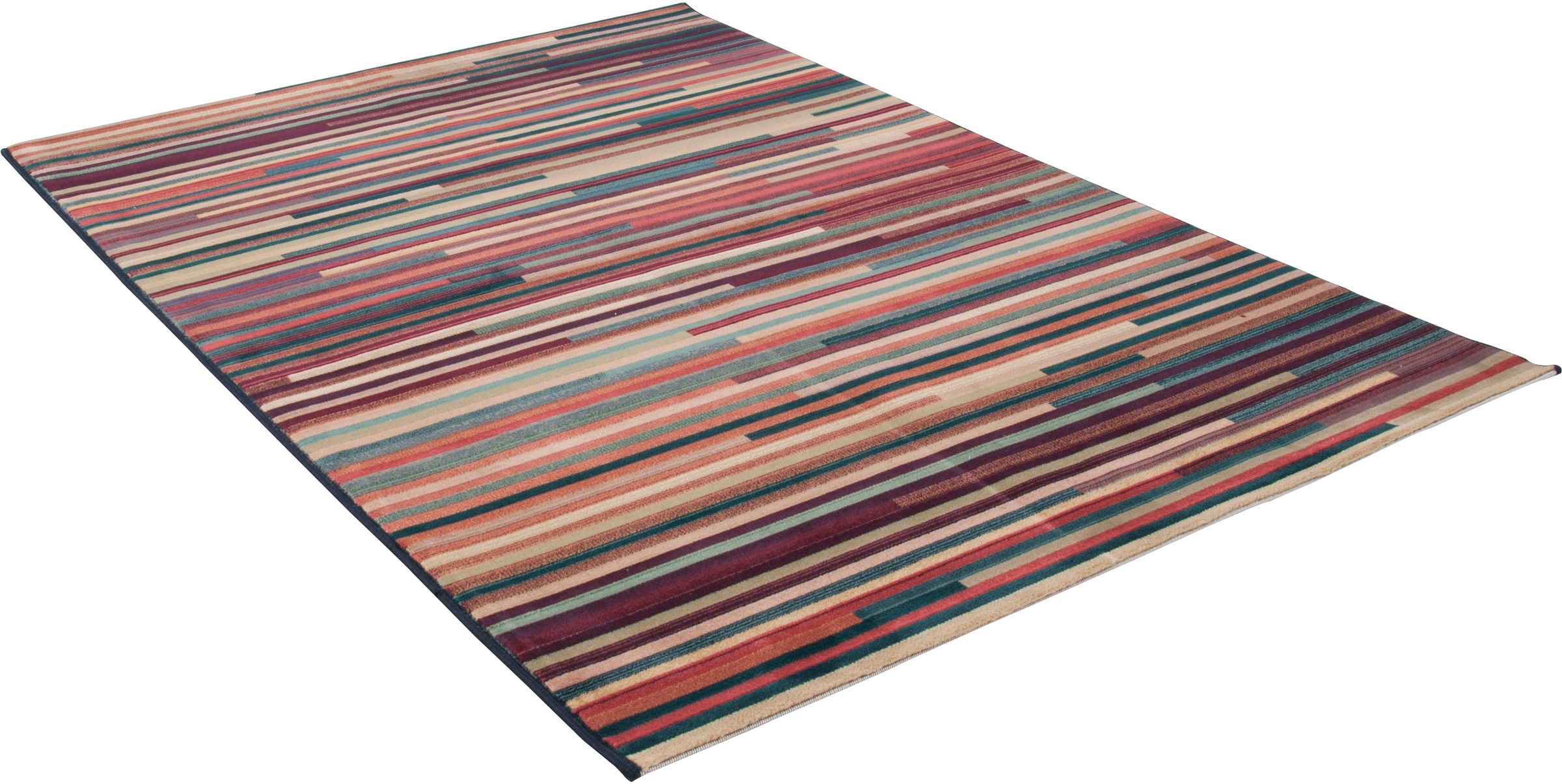 THEKO Teppich »Gabiro 1728« rechteckig 10 mm Höhe Kurzflor, modernes Design, gestreift, Wohnzimmer