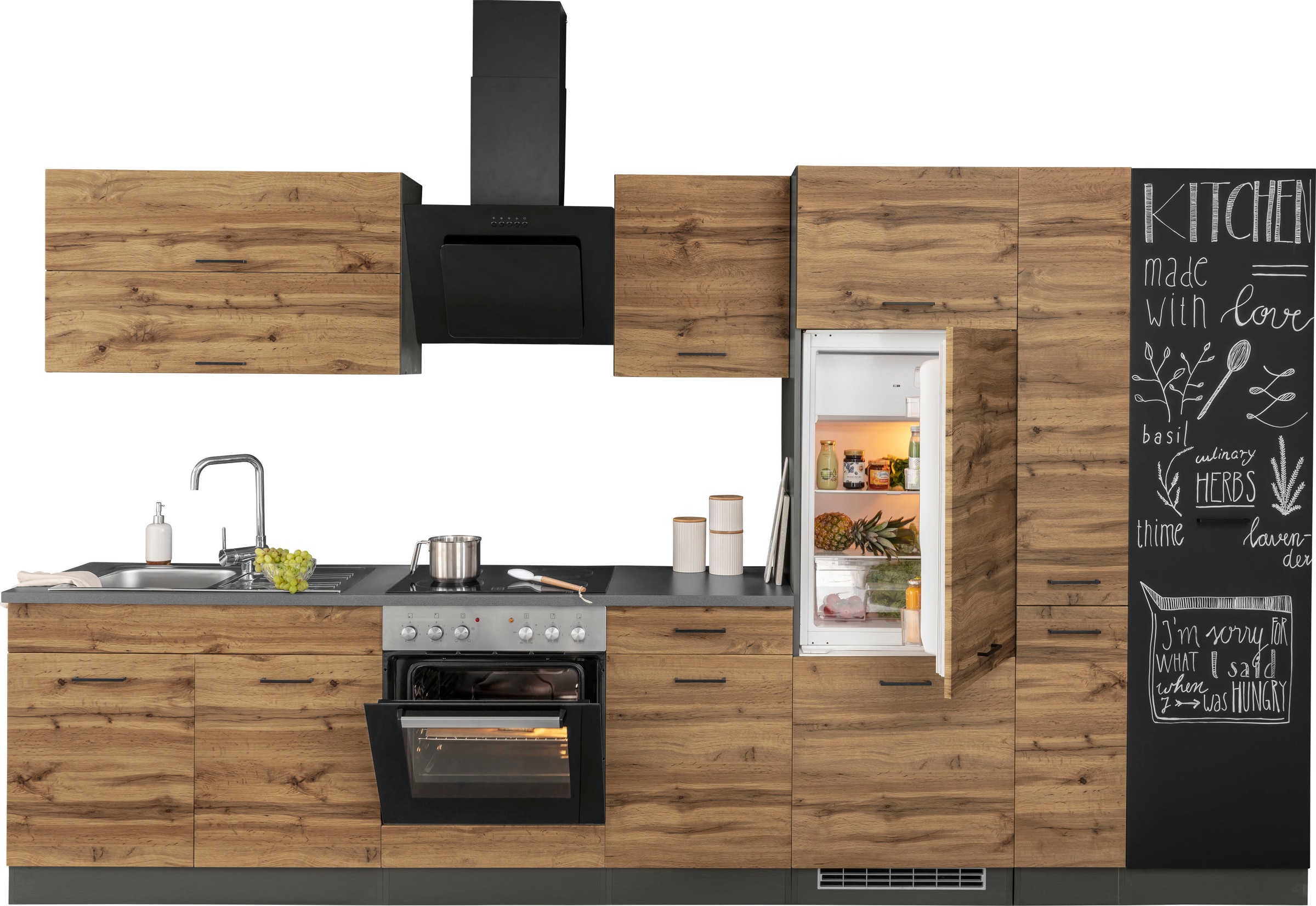 HELD MÖBEL Küchenzeile »Trier«, ohne E-Geräte, Breite 350 cm online kaufen