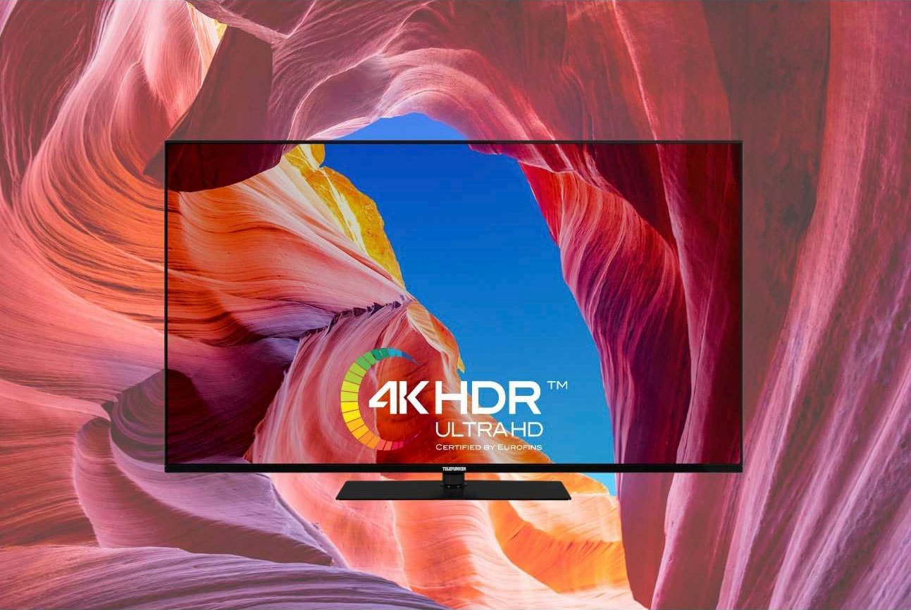 auf Assistent,Android-TV Telefunken Dolby LED-Fernseher Ultra TV, Rechnung »D50V950M2CWH«, Atmos,USB-Recording,Google kaufen 126 Smart- Zoll, TV-Android cm/50 4K HD,