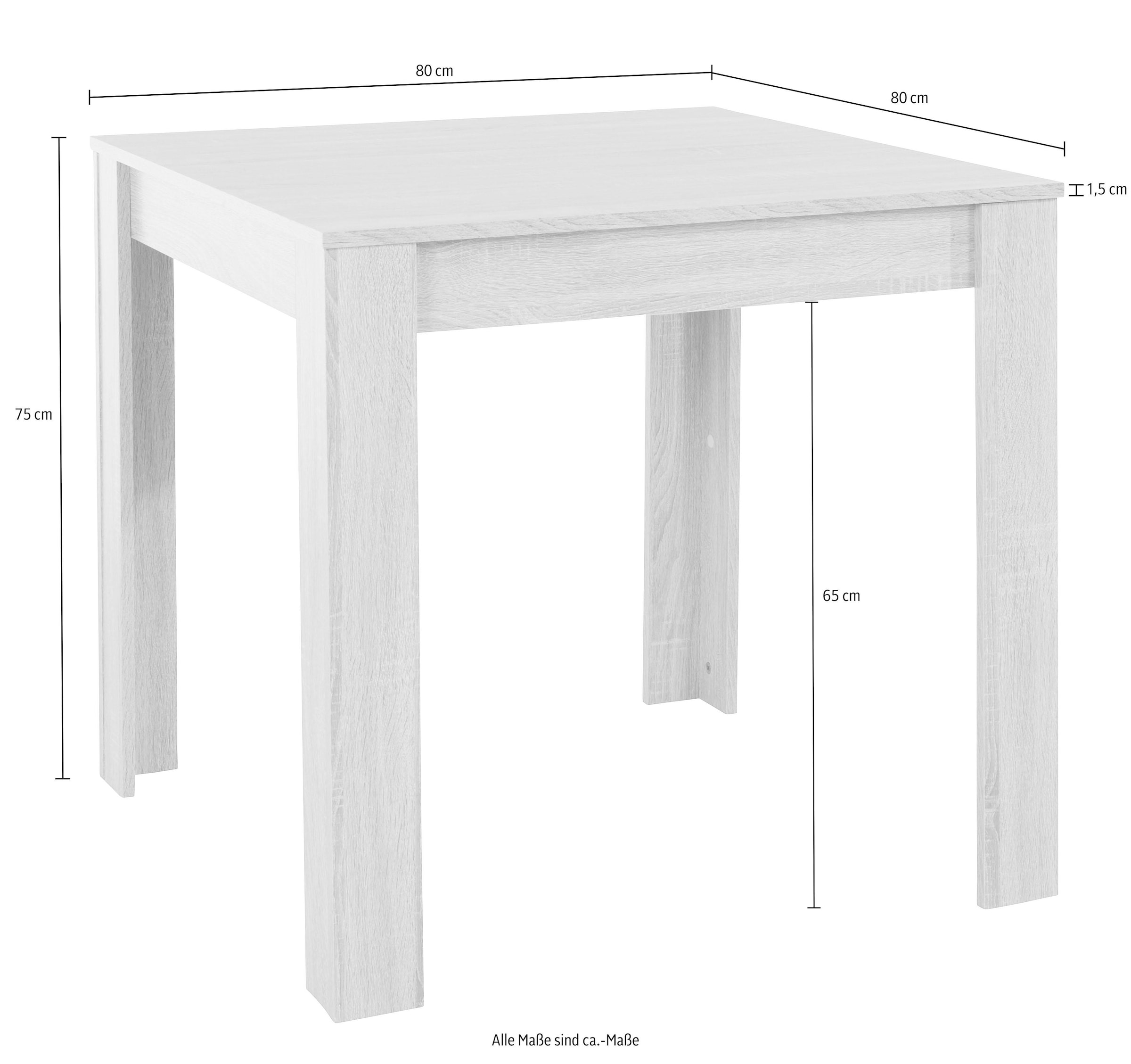 INOSIGN Esstisch »Meigh, TOPSELLER!«, aus Holzwerkstoff, Breite 80 cm