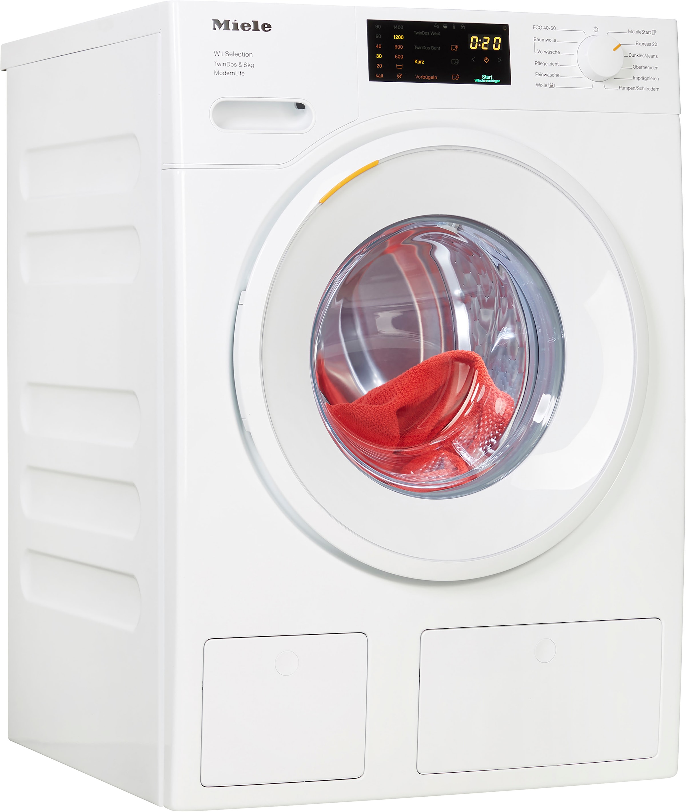 Miele Waschmaschine »WSD663 WCS TDos & 8kg«, ModernLife, WSD663 WCS TDos&8kg, 8 kg, 1400 U/min, TwinDos zur automatischen Waschmitteldosierung