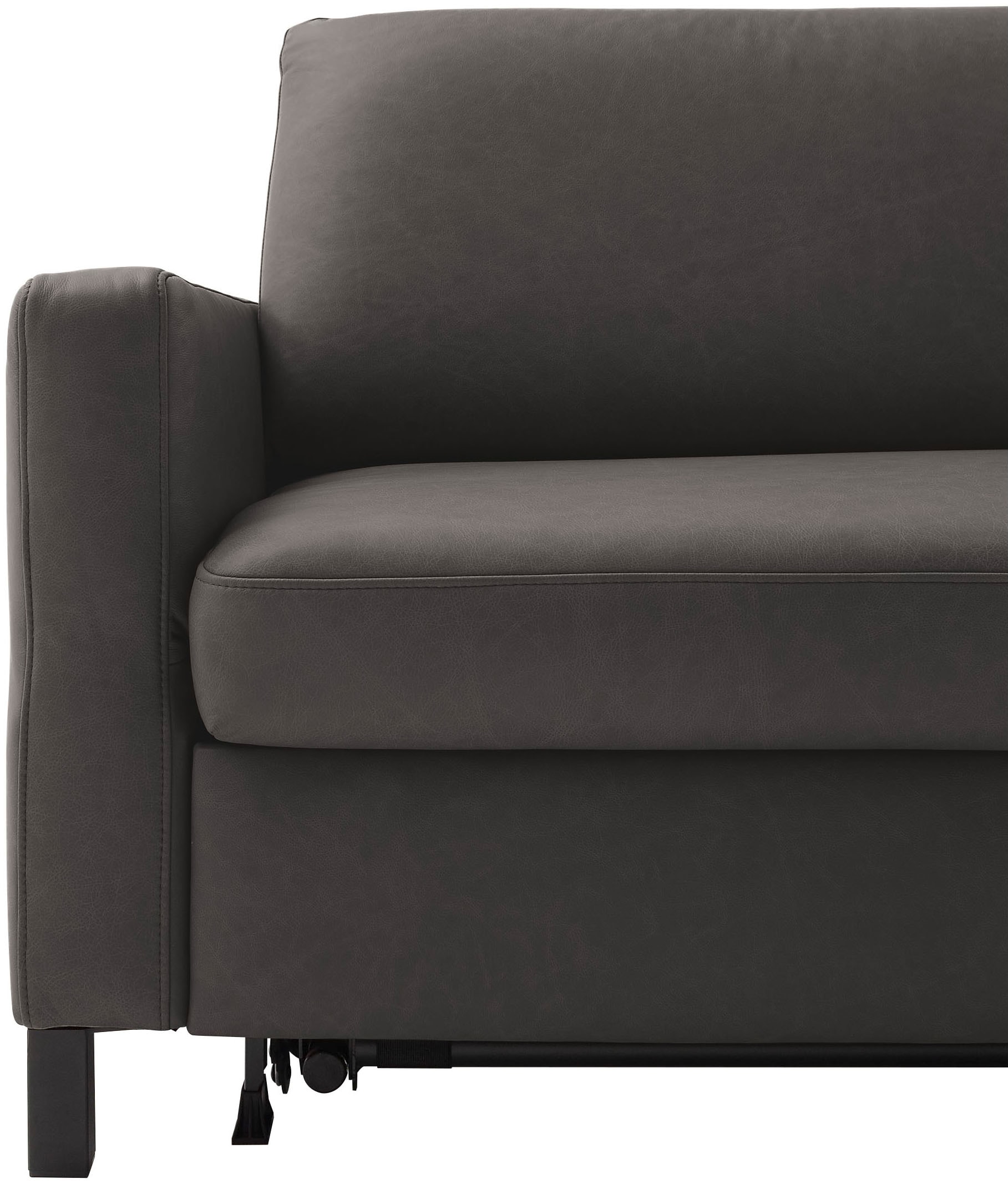 Home affaire Schlafsofa »Calestra, Lederbezug, 2,5-Sitzer mit Kaltschaummatratze, Breite 188 cm« Längsschläfer mit echter Dauerschläferfunktion & flexibel stellbar