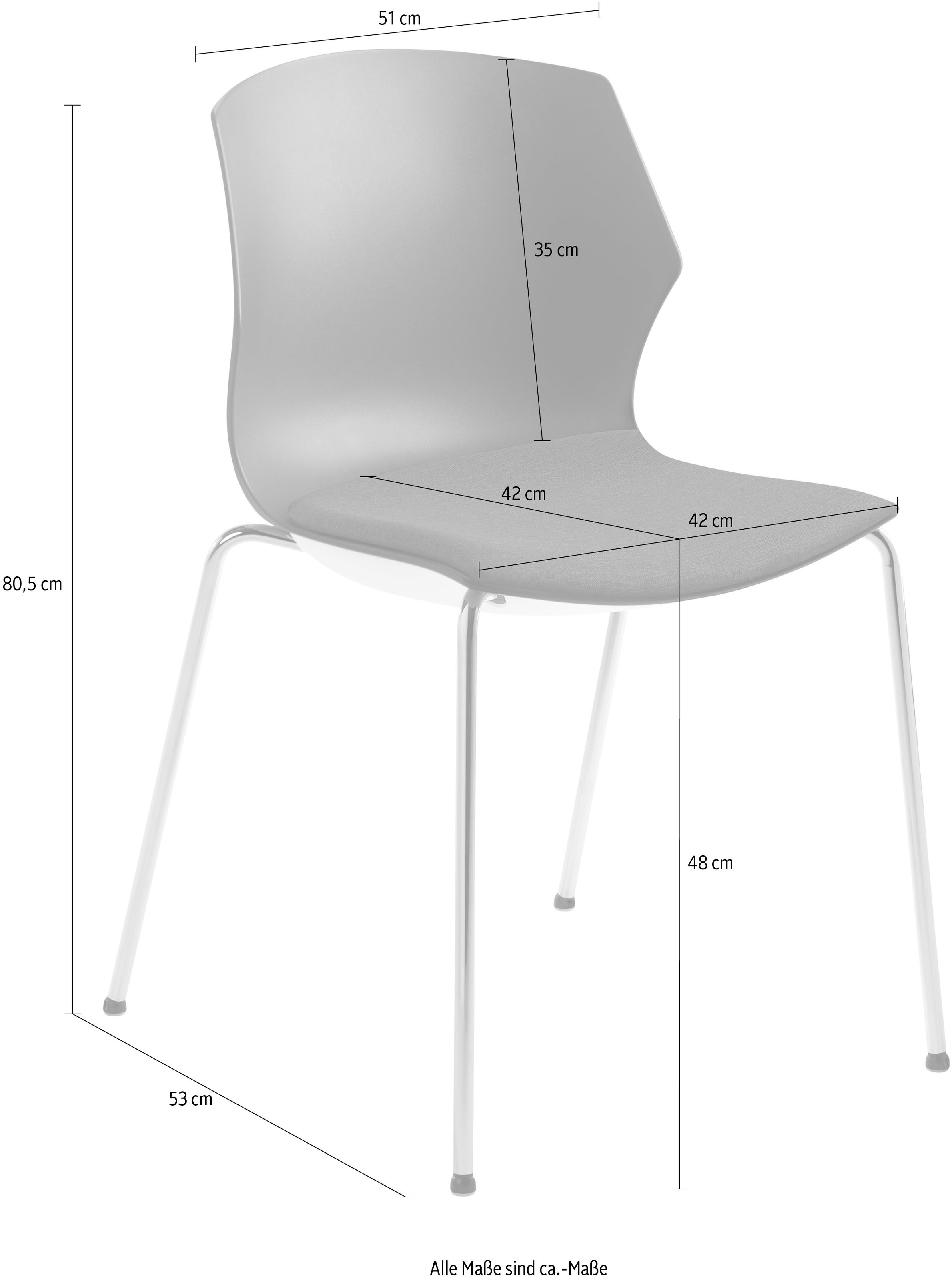 Mayer Sitzmöbel Stapelstuhl »Stapelstuhl myPRIMO«, Polyester, stapelbar