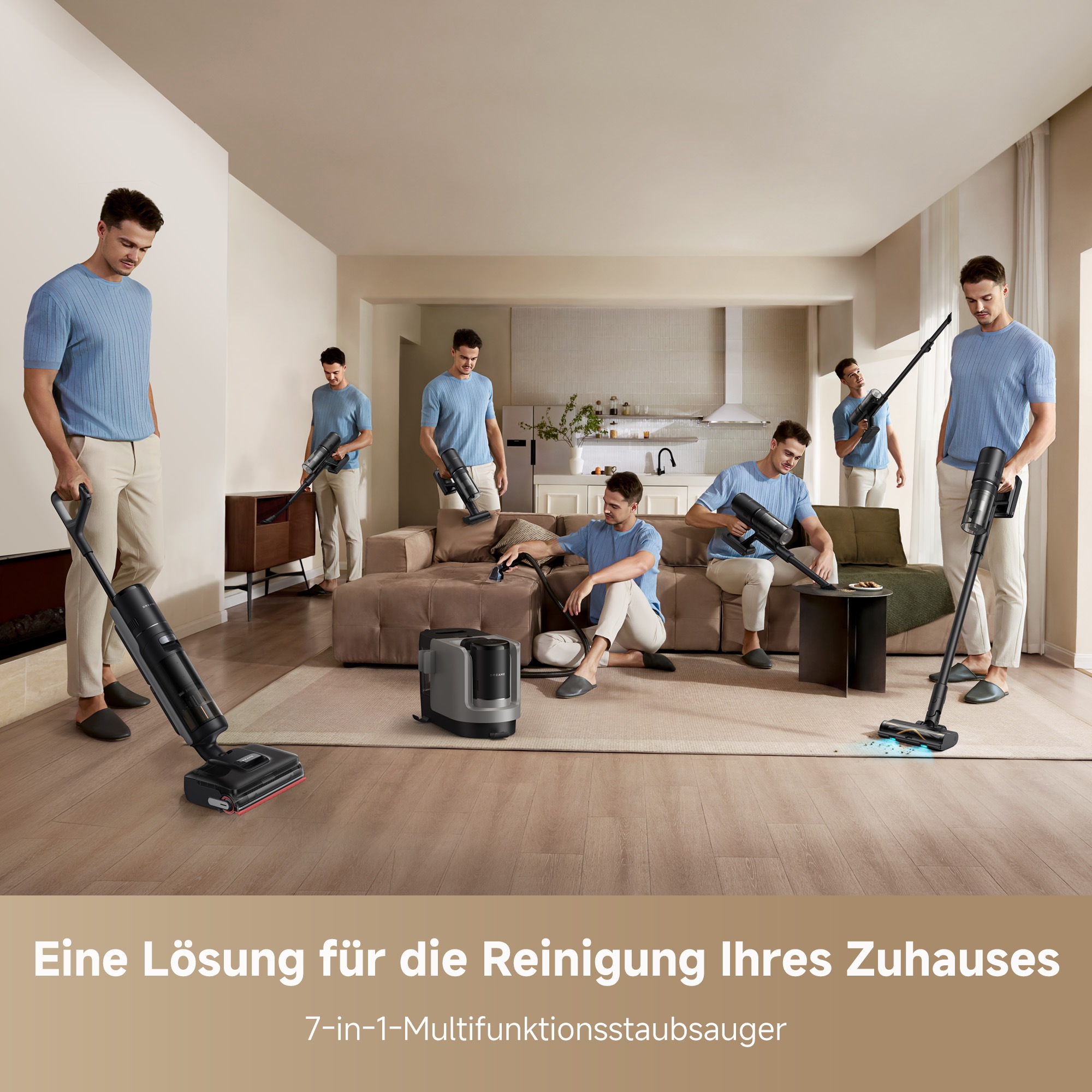 Dreame Nass-Trocken-Sauger »H15 Mix«, 7-in-1 Gerät, 23.000Pa Saugkraft, KI-gesteuerter Hebearm, 180°-Neigung