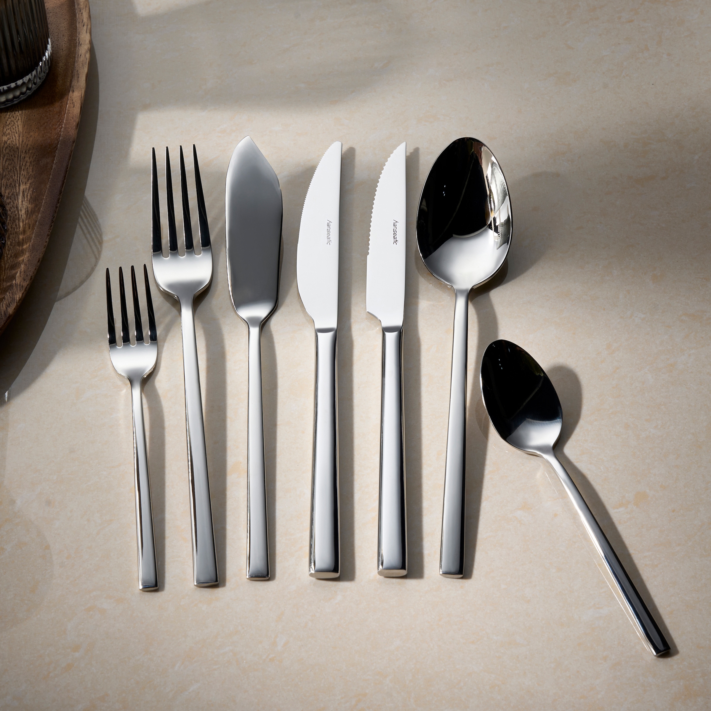 Hanseatic Besteck-Set »SMART, glänzend«, (Set, 42 tlg.), leichtes und minimalistisches Design