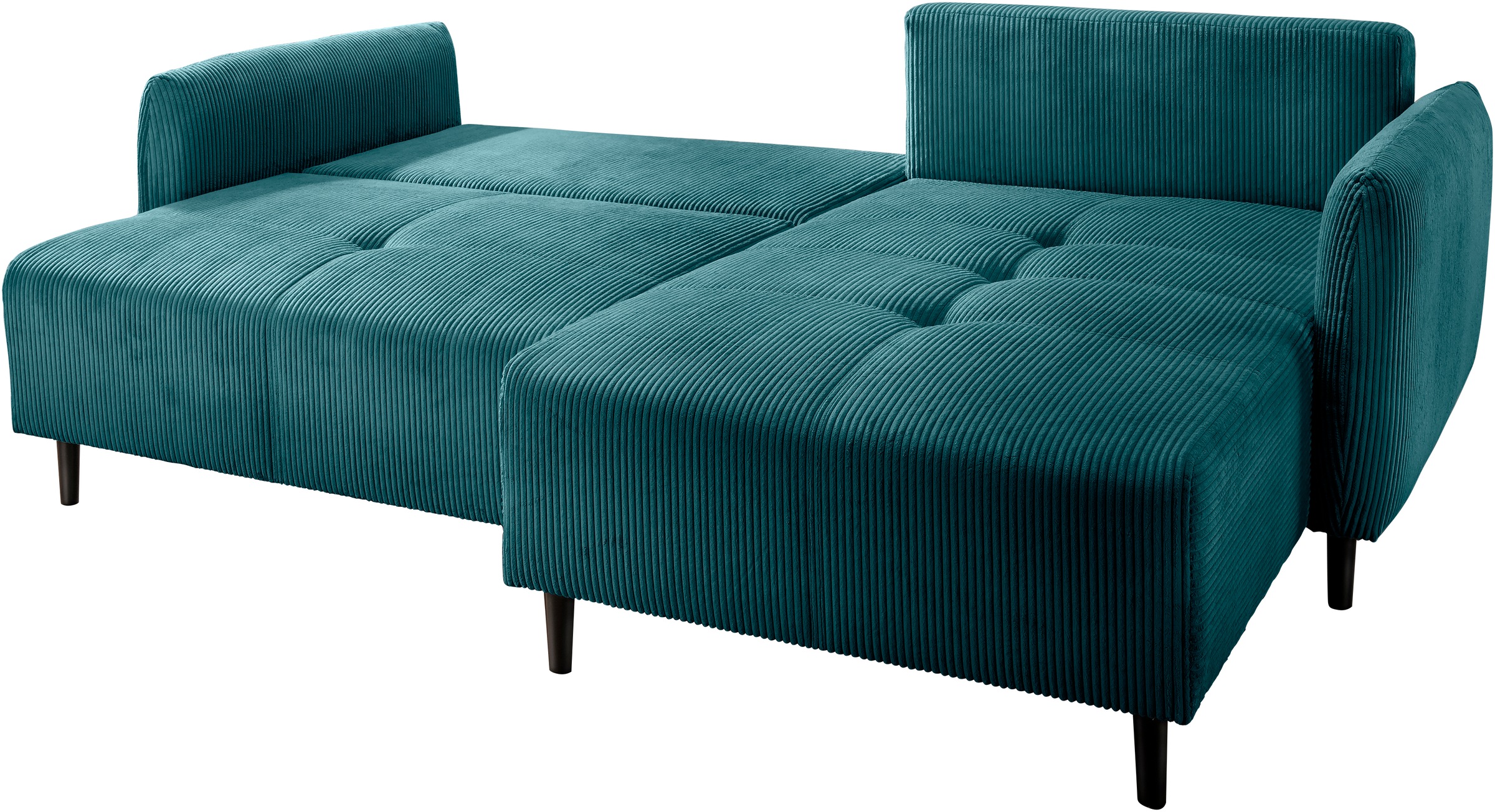 INOSIGN Ecksofa »Mara, L-Form, aktueller Cord Bezug und tolle Farben, schmale Armlehnen«, whlw. mit Bettfunktion,Recamiere links/rechts montierbar, Breite 238cm