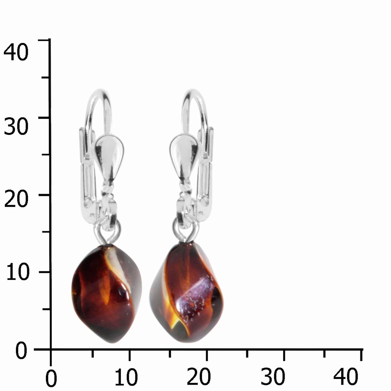 OSTSEE-SCHMUCK Paar Ohrhänger »Ostsee-Schmuck Ohrhänger Klassisch 14x6 mm«, (2 tlg.)