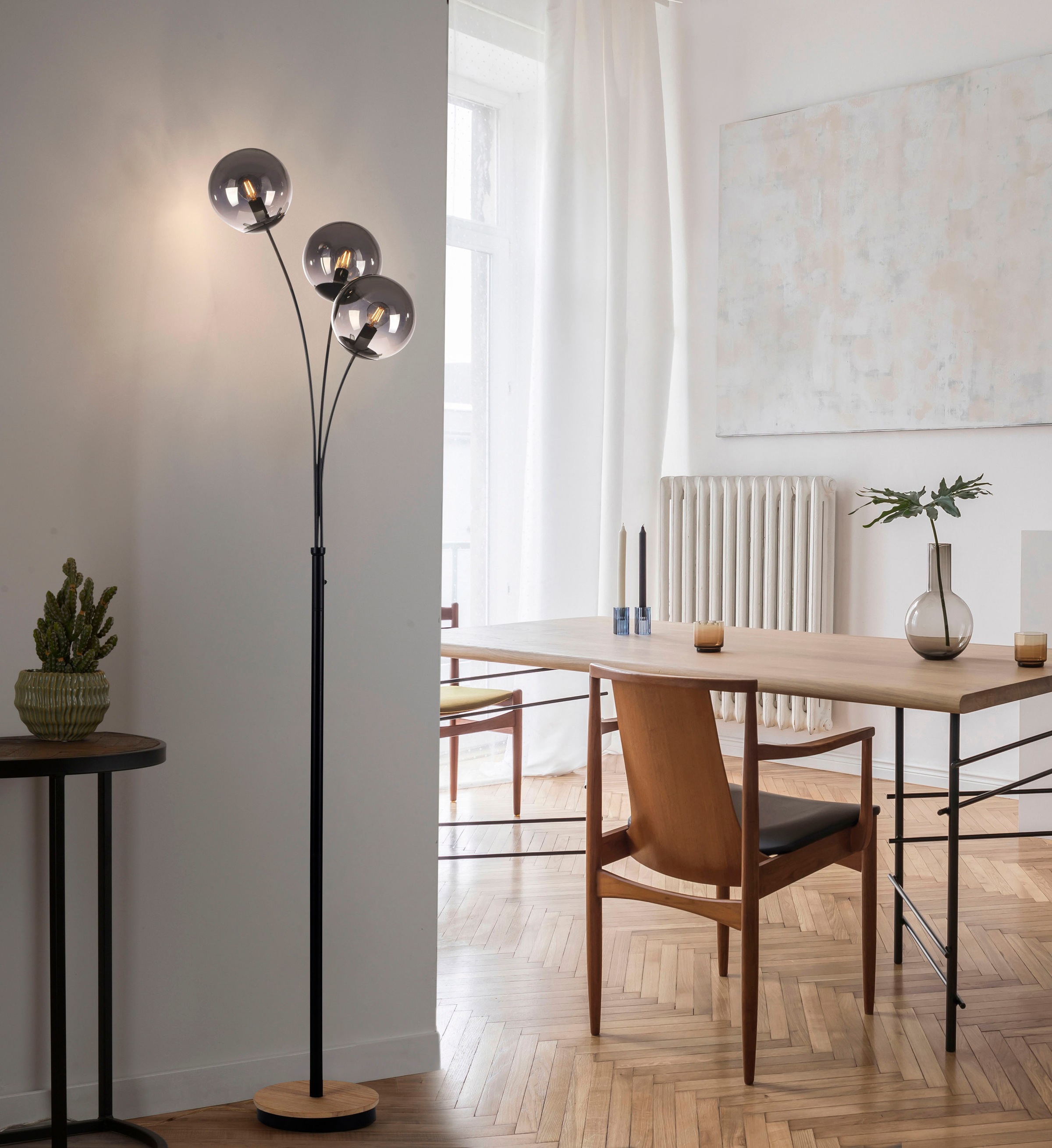 JUST LIGHT Stehlampe »GREEN WIDO«, 3 flammig, Leuchtmittel E14 | ohne Leuchtmittel