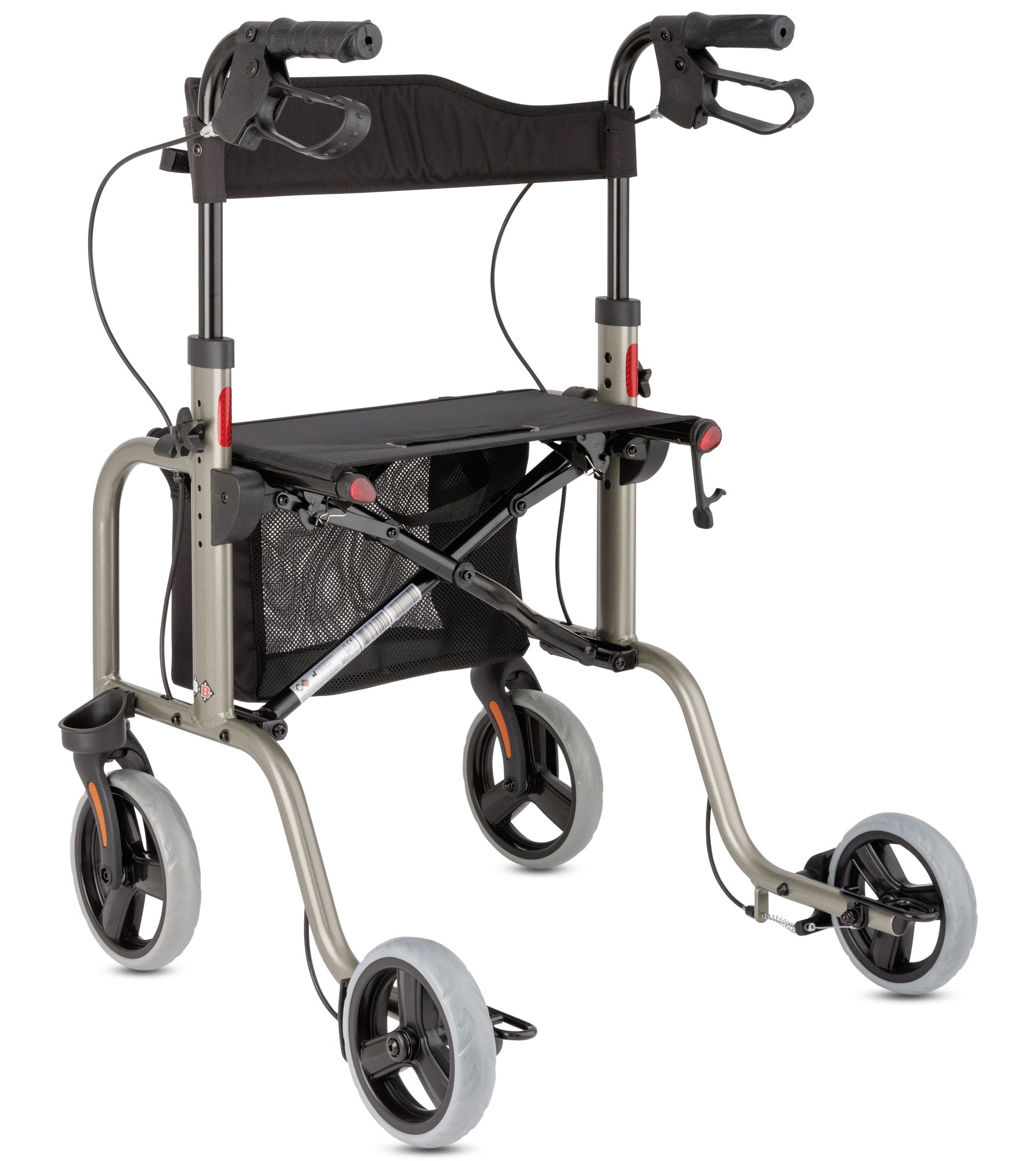 Bischoff & Bischoff Rollator »RL-Smart«, faltbar – Leichtgewicht für innen und außen mit Tasche und Stockhalter