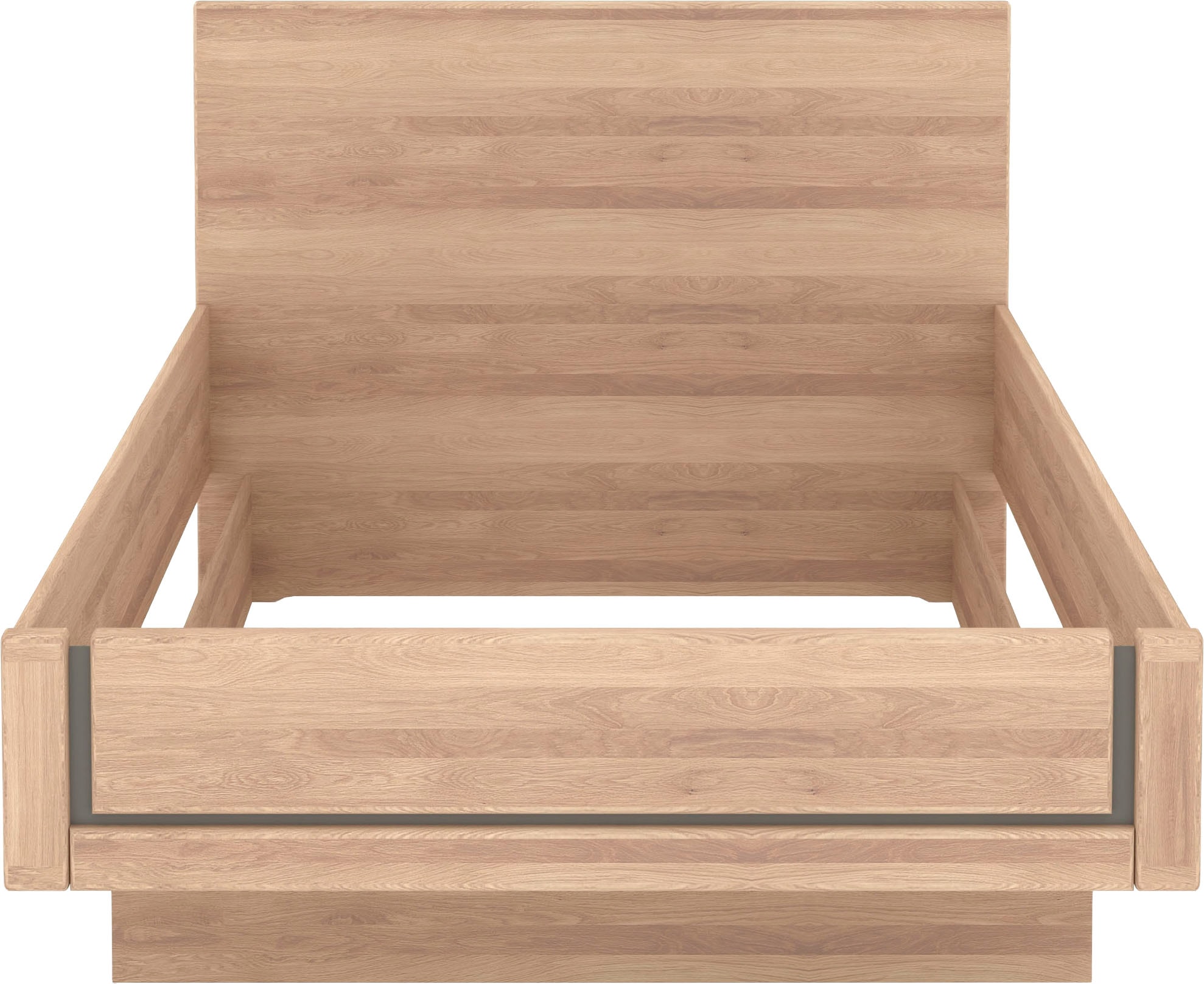 Musterring Holzbett »Sorrent, Bettgestell, Bettrahmen, teilmassiv Eiche«, (MADE IN GERMANY), Eiche teilmassiv, Liegehöhenverstellung, in schwebender Optik
