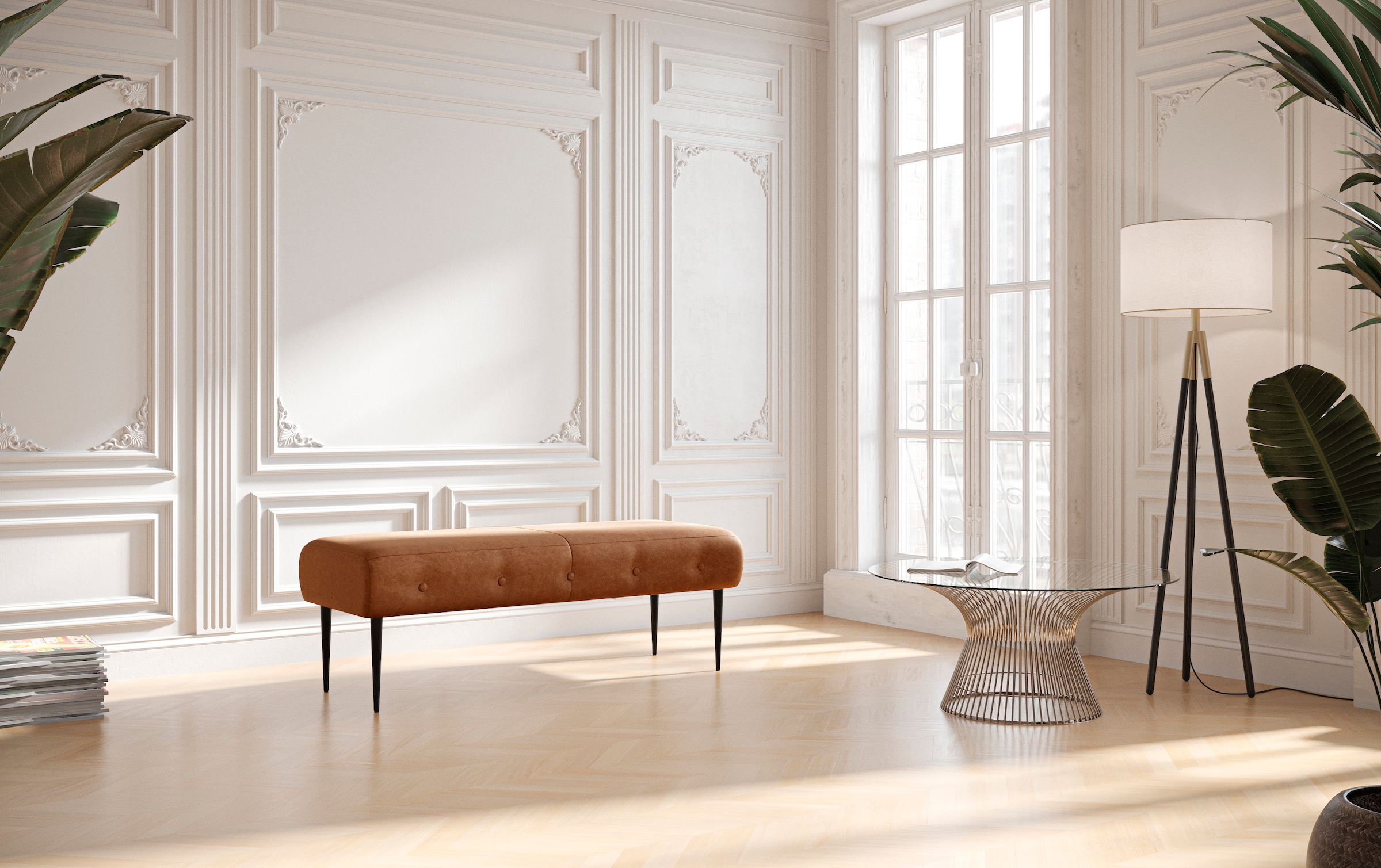 PLACES OF STYLE 2-Sitzer "Amber" mit Knopfheftung,in verschieden Stoffarten günstig online kaufen