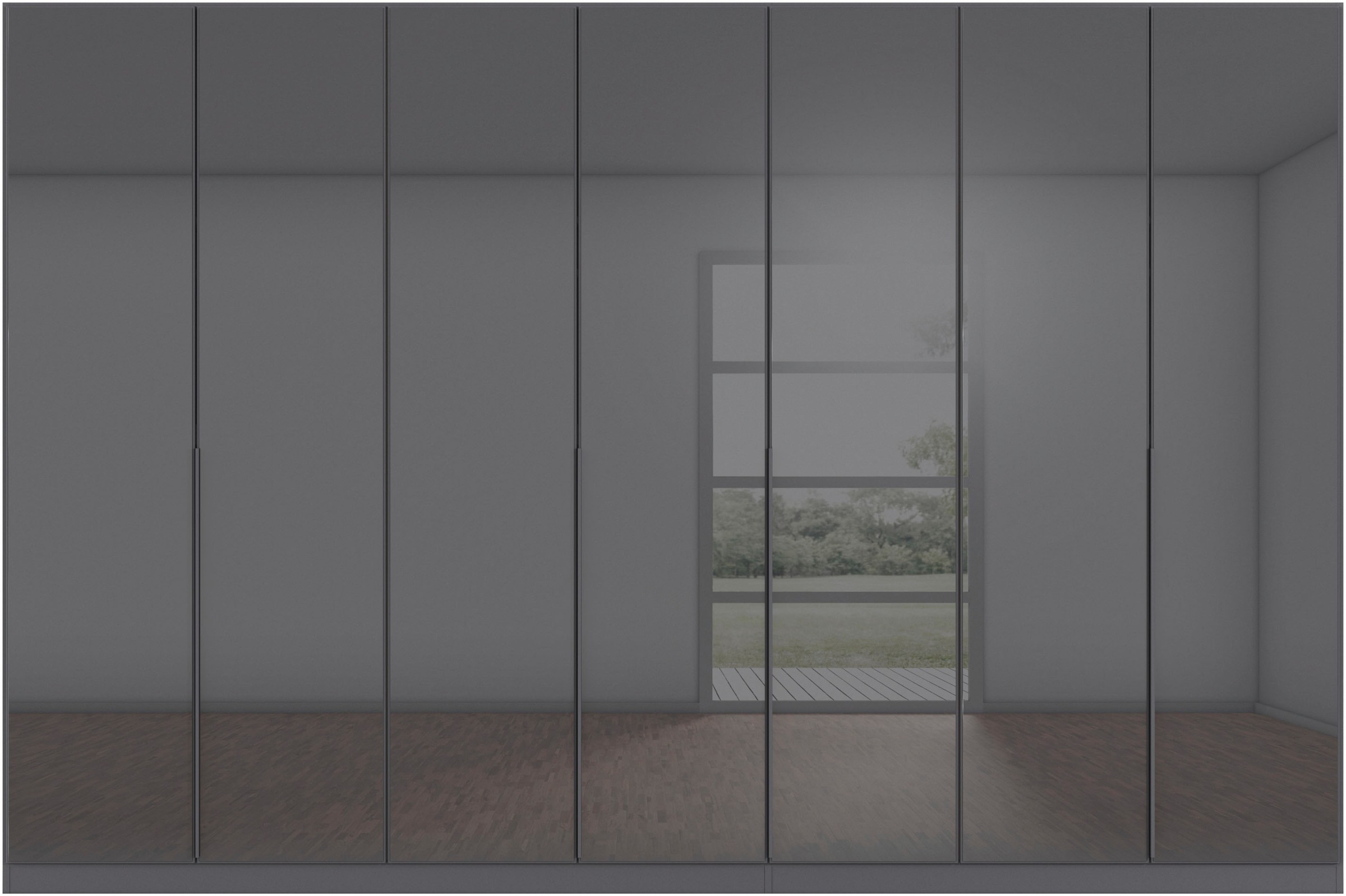 rauch Drehtürenschrank »Kleiderschrank Kleiderschränke Schrank Garderobe AGORDO mit Glasfront«, (in zwei Griff-Farben), durchdachte Innenausstattung, in 6 Breiten und 2 Höhen MADE IN GERMANY