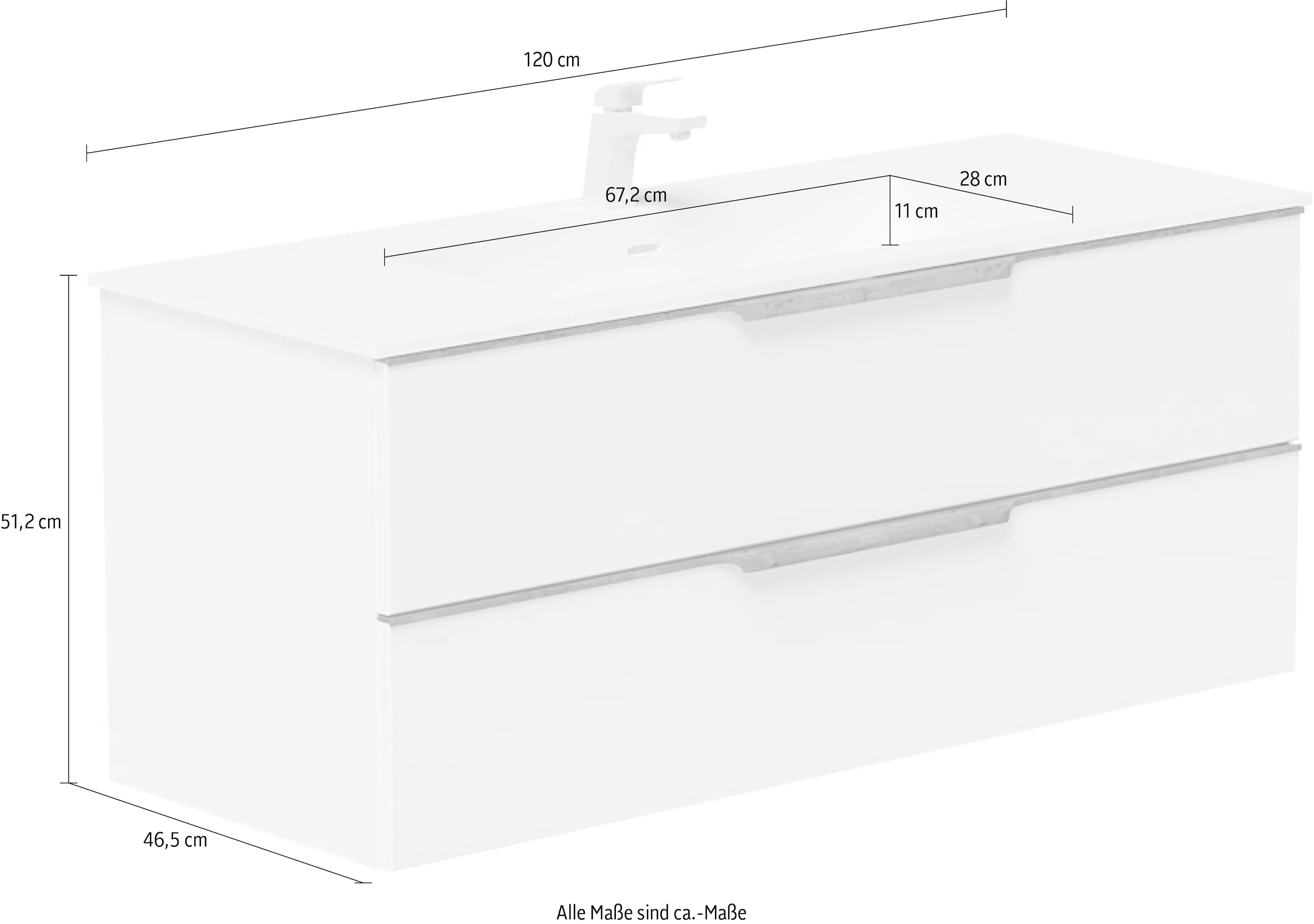 welltime Waschtisch »Amber«, mit CORIAN-Acrylstein Waschbecken, massive Eichendetails