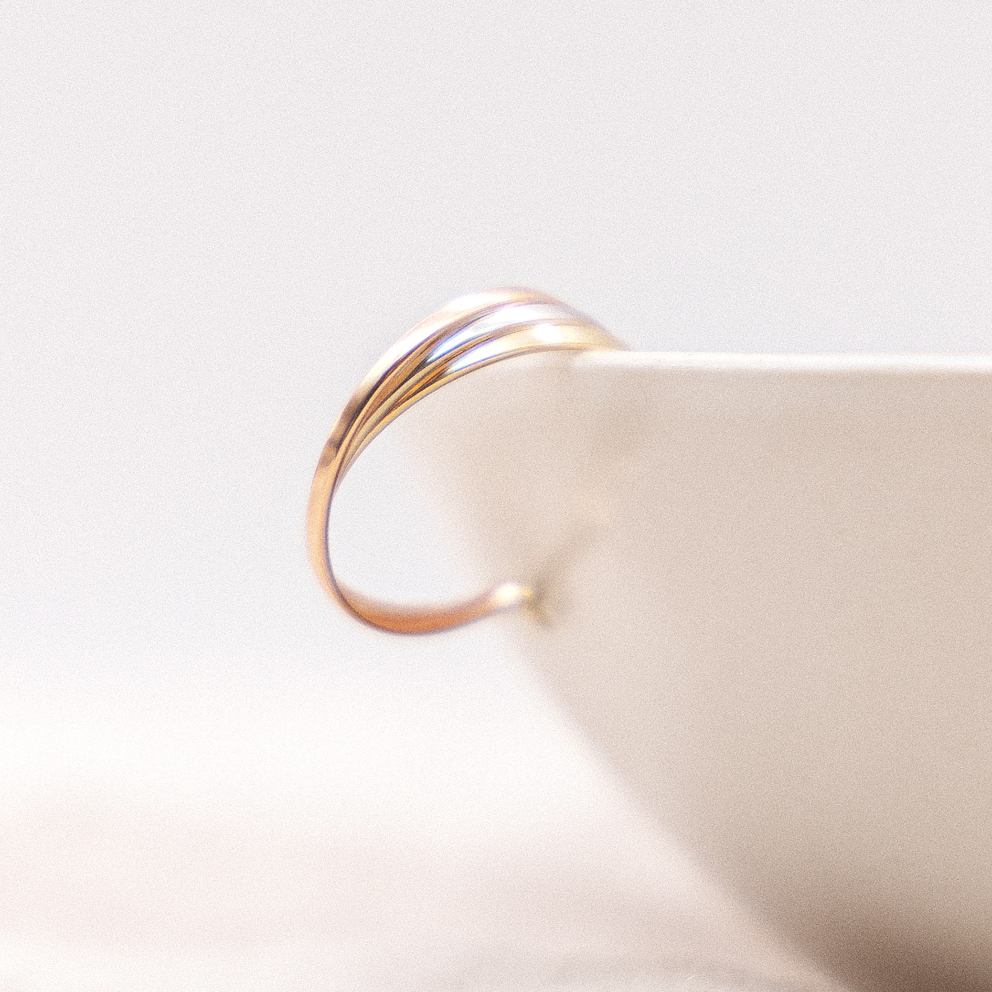 Fascination by Ellen K. Paar Creolen »Gold 585 dreifarbig 20mm Durchmesser«
