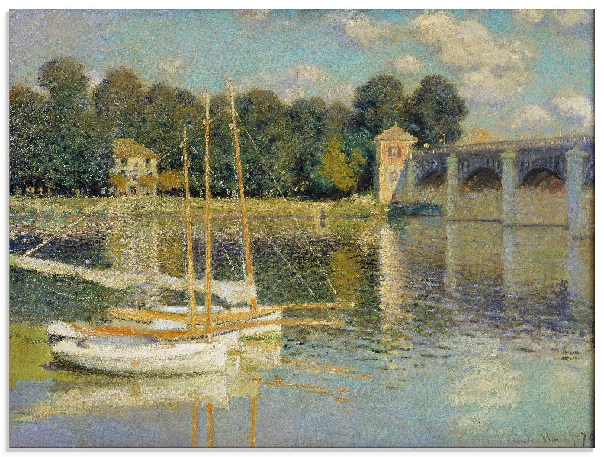 Artland Glasbild "Die Brücke von Argenteuil. 1874", Boote & Schiffe, (1 St. günstig online kaufen