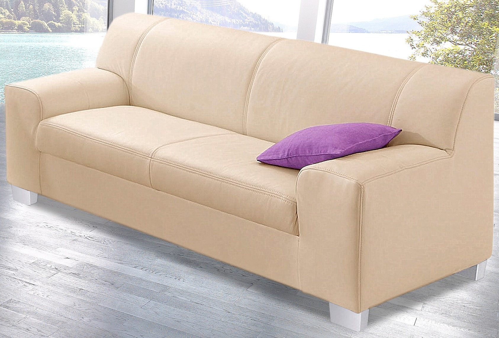 DOMO collection 3-Sitzer »Amando zeitlos und modern, komfortabel,«, in vielen Bezugsvarianten, auch in Leder